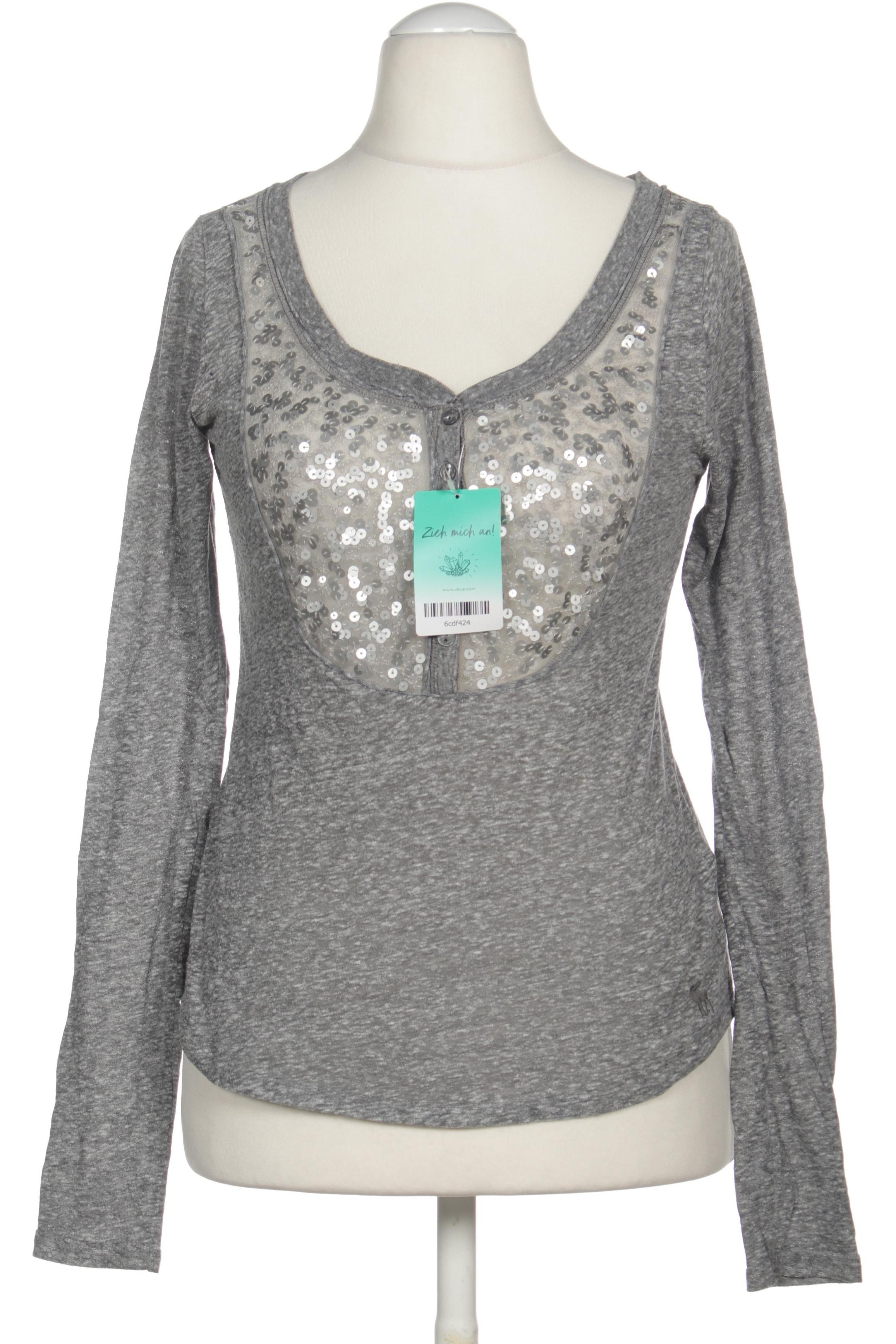 

Abercrombie & Fitch Damen Langarmshirt, grau, Gr. 36