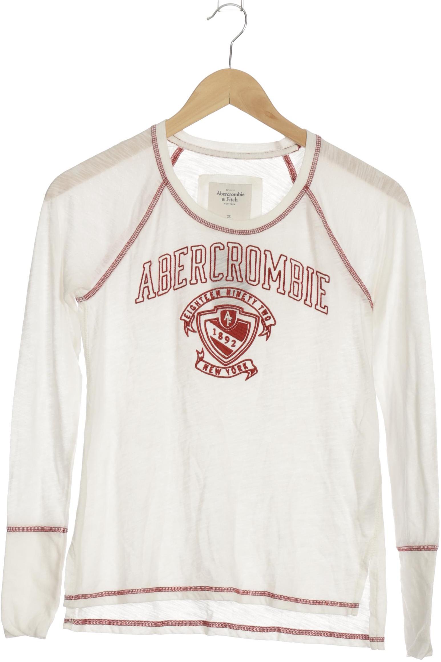 

Abercrombie & Fitch Damen Langarmshirt, weiß, Gr.