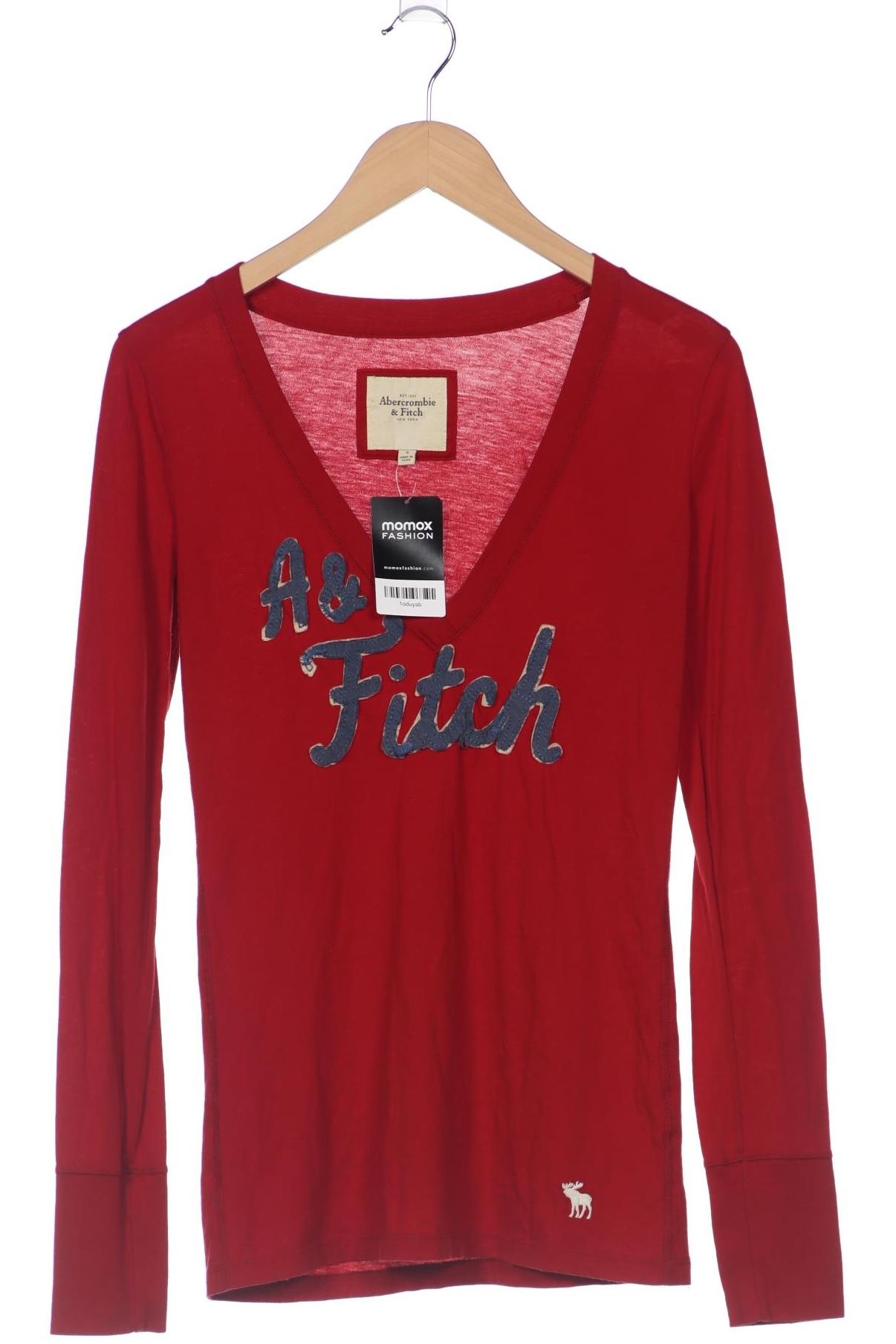 

Abercrombie & Fitch Damen Langarmshirt, rot, Gr. 36