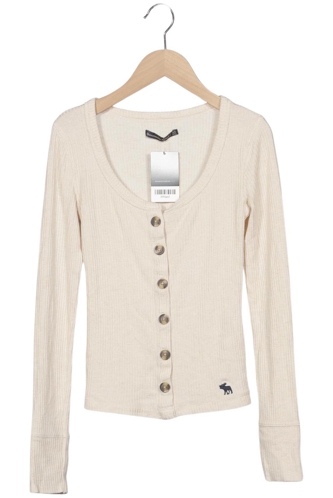 

Abercrombie & Fitch Damen Langarmshirt, cremeweiß, Gr. 34
