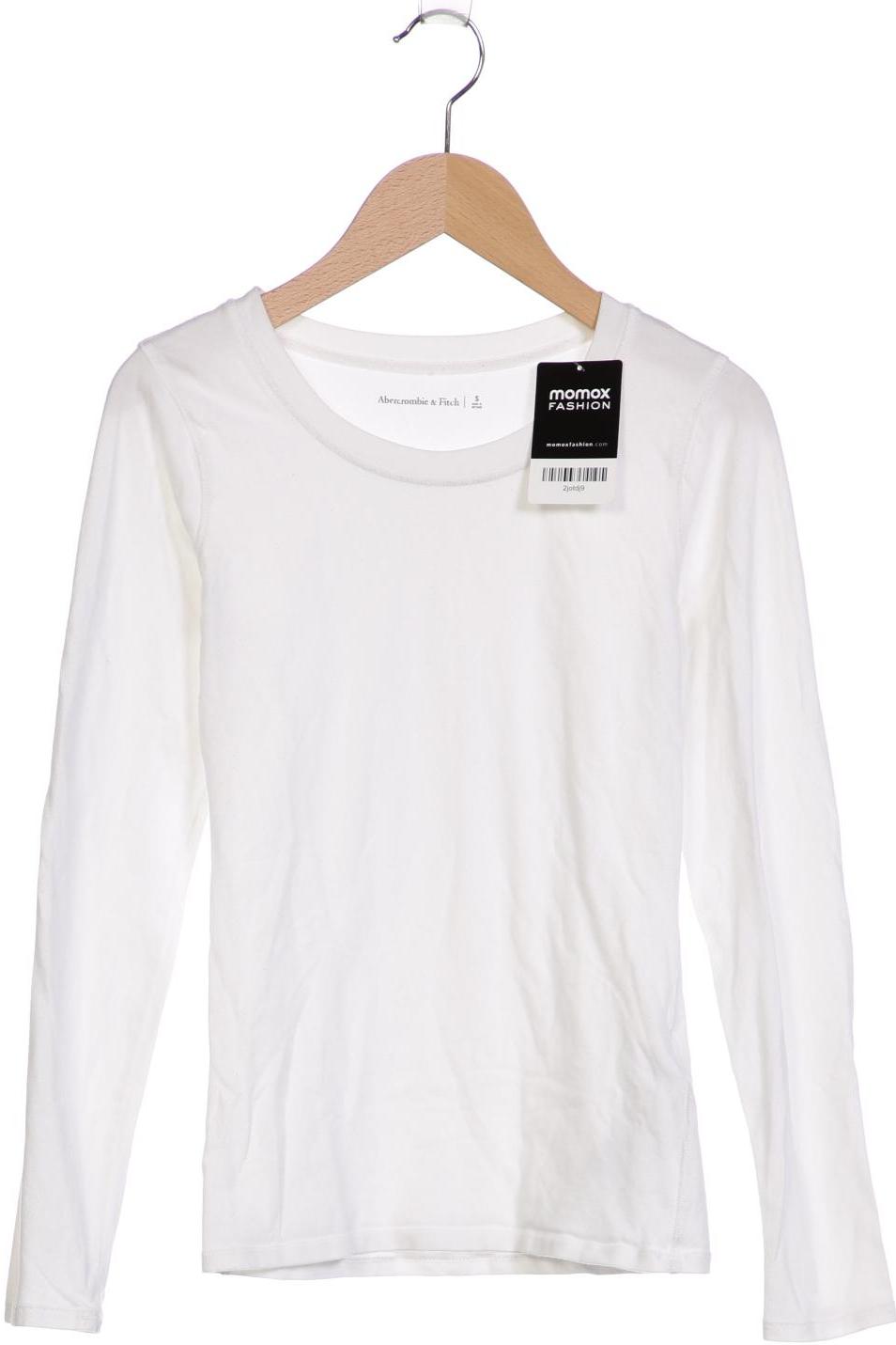 

Abercrombie & Fitch Damen Langarmshirt, weiß, Gr. 36