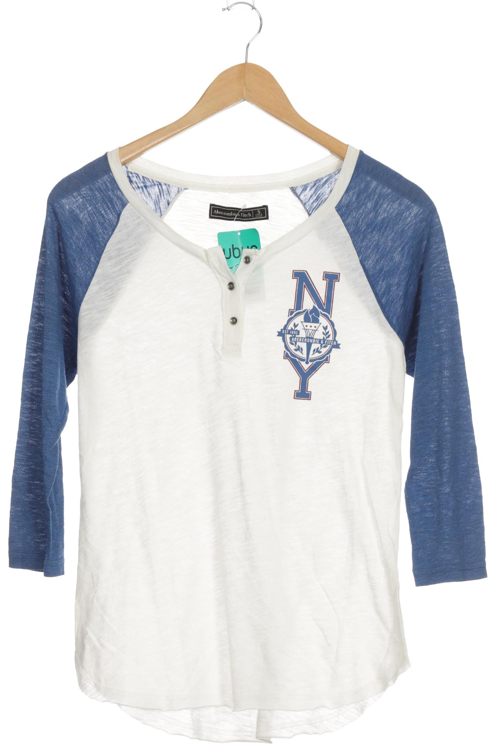 

Abercrombie & Fitch Damen Langarmshirt, weiß, Gr. 36