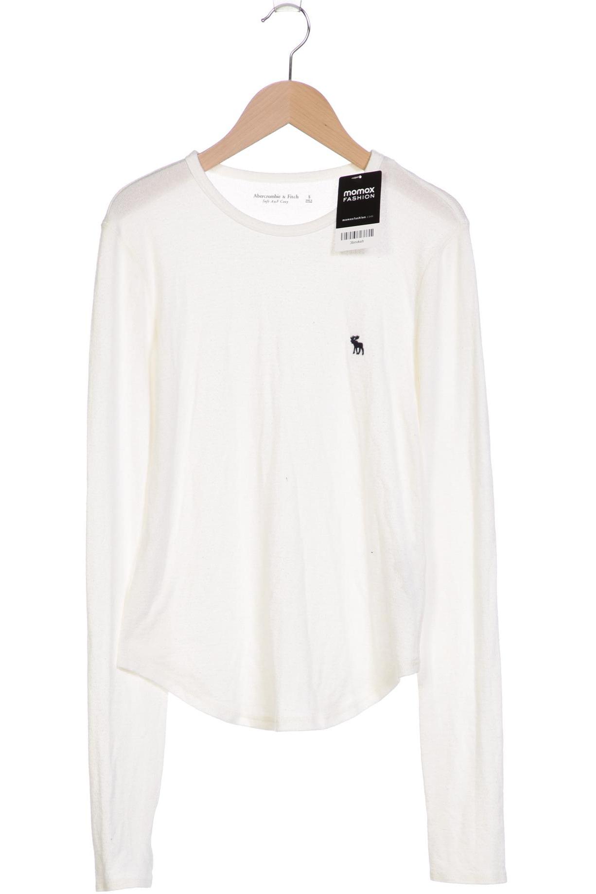 

Abercrombie & Fitch Damen Langarmshirt, weiß, Gr. 36