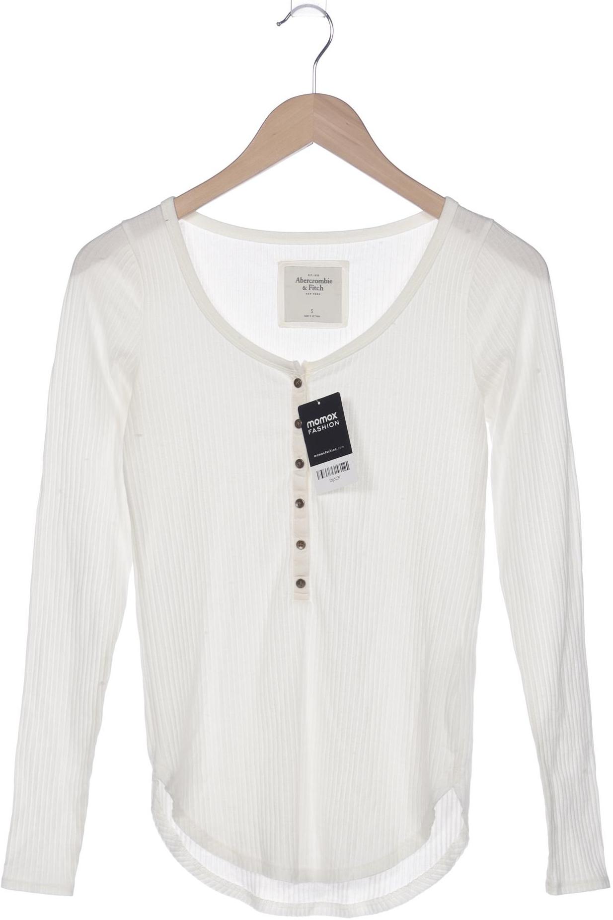 

Abercrombie & Fitch Damen Langarmshirt, weiß, Gr. 36