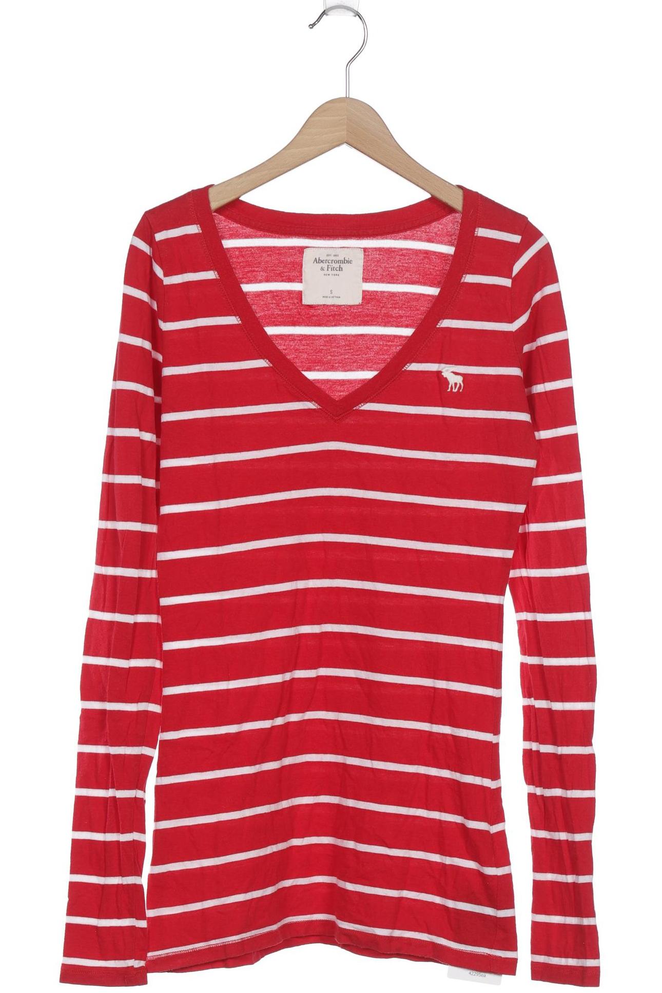 

Abercrombie & Fitch Damen Langarmshirt, rot, Gr. 36