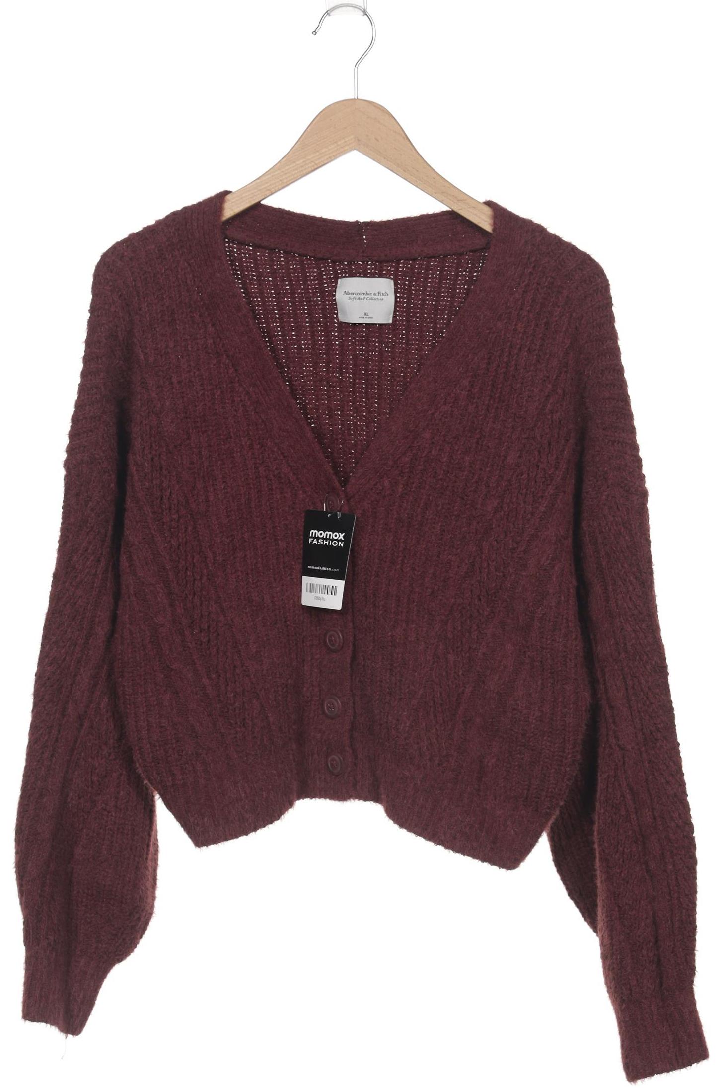 

Abercrombie & Fitch Damen Strickjacke, bordeaux, Gr. 44