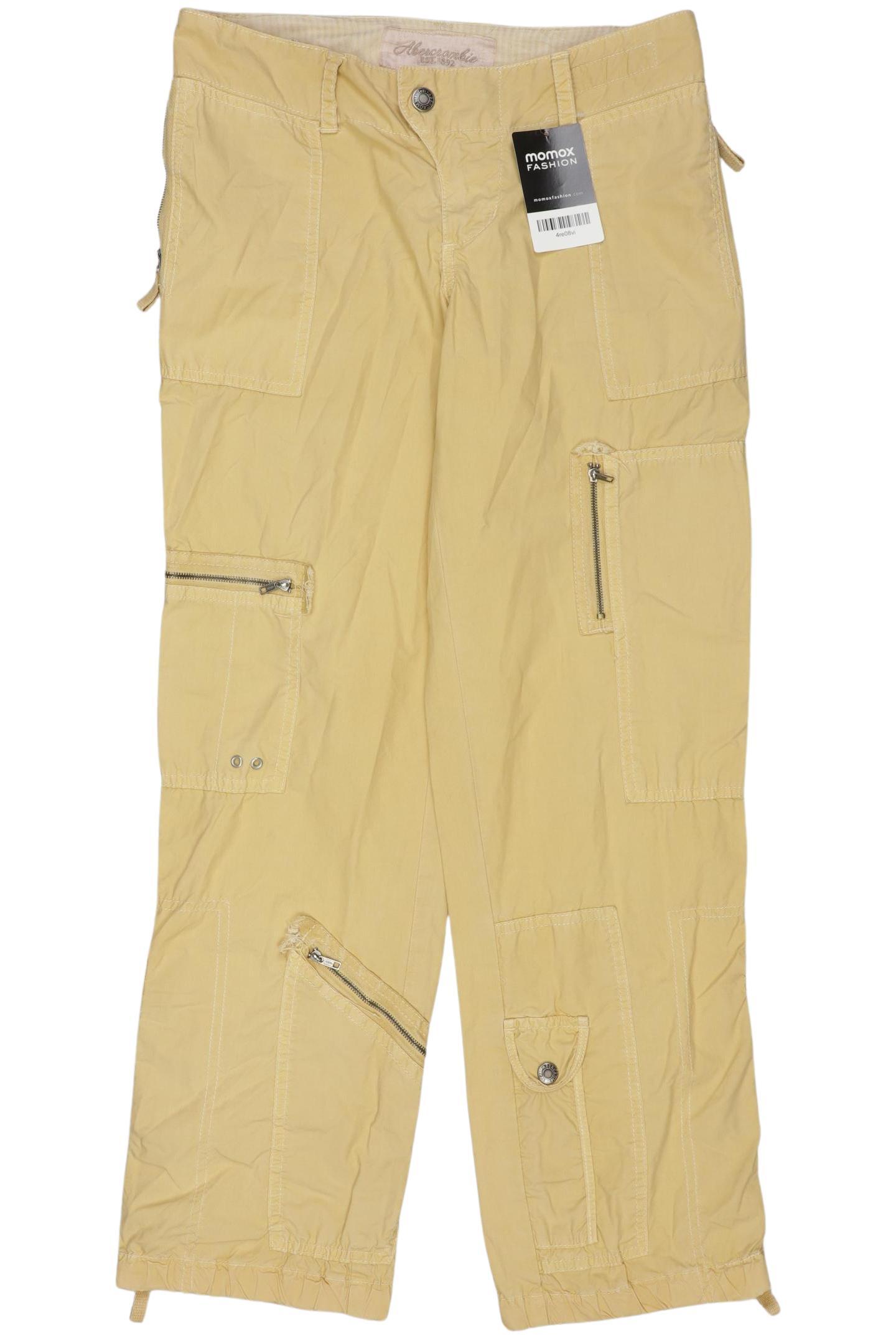 

Abercrombie & Fitch Damen Stoffhose, gelb, Gr. 0