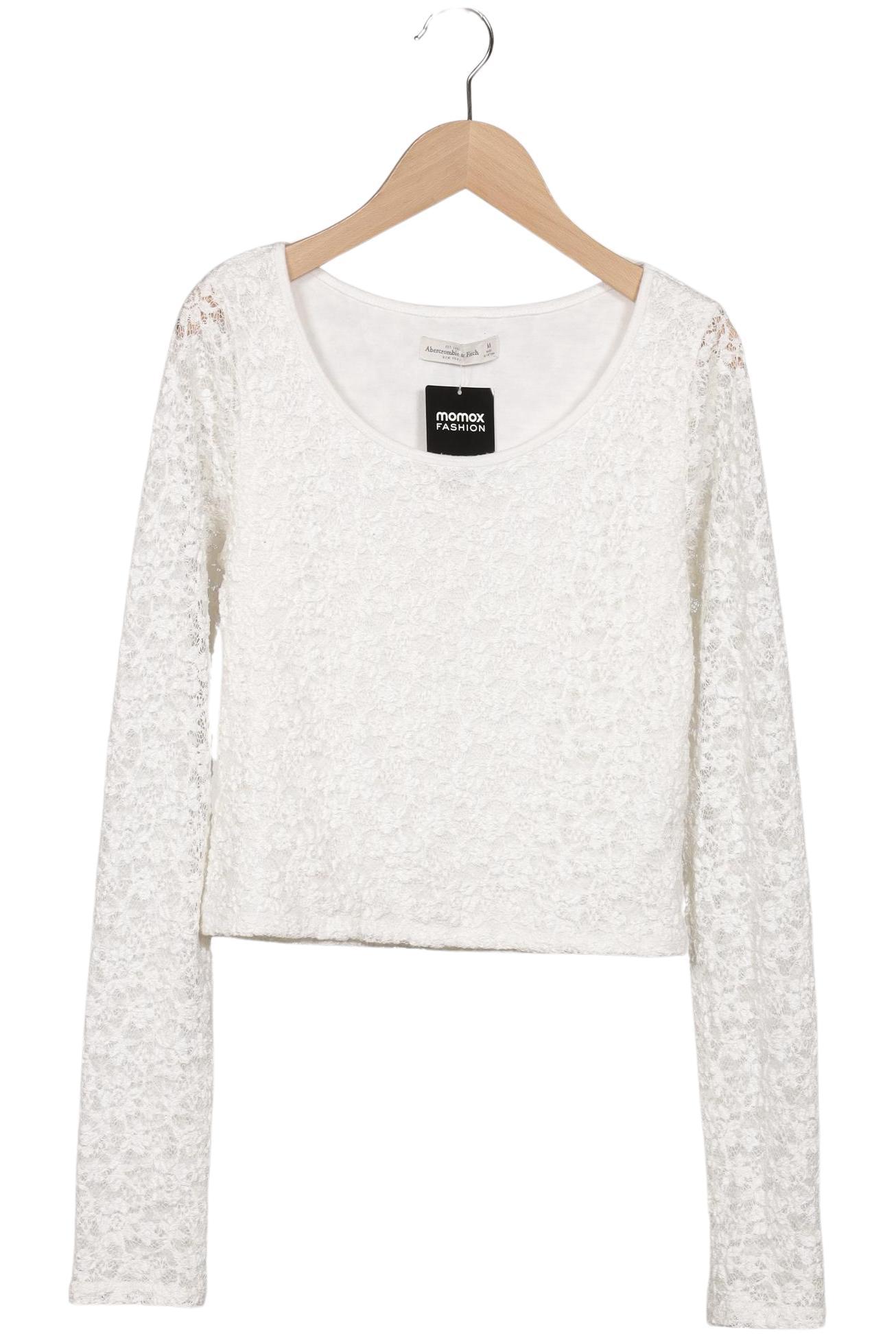 

Abercrombie & Fitch Damen Langarmshirt, weiß, Gr. 38