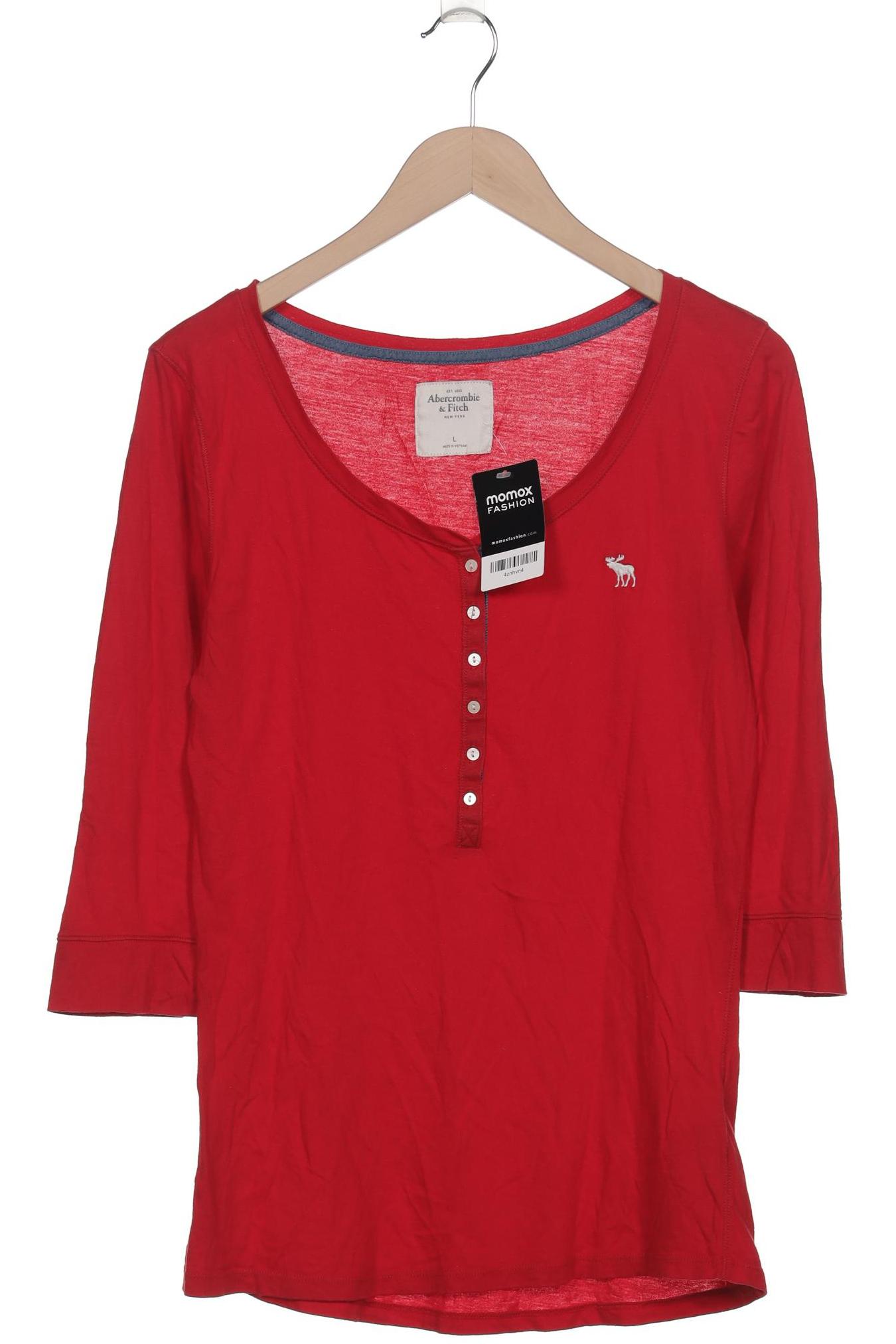 

Abercrombie & Fitch Damen Langarmshirt, rot, Gr. 42