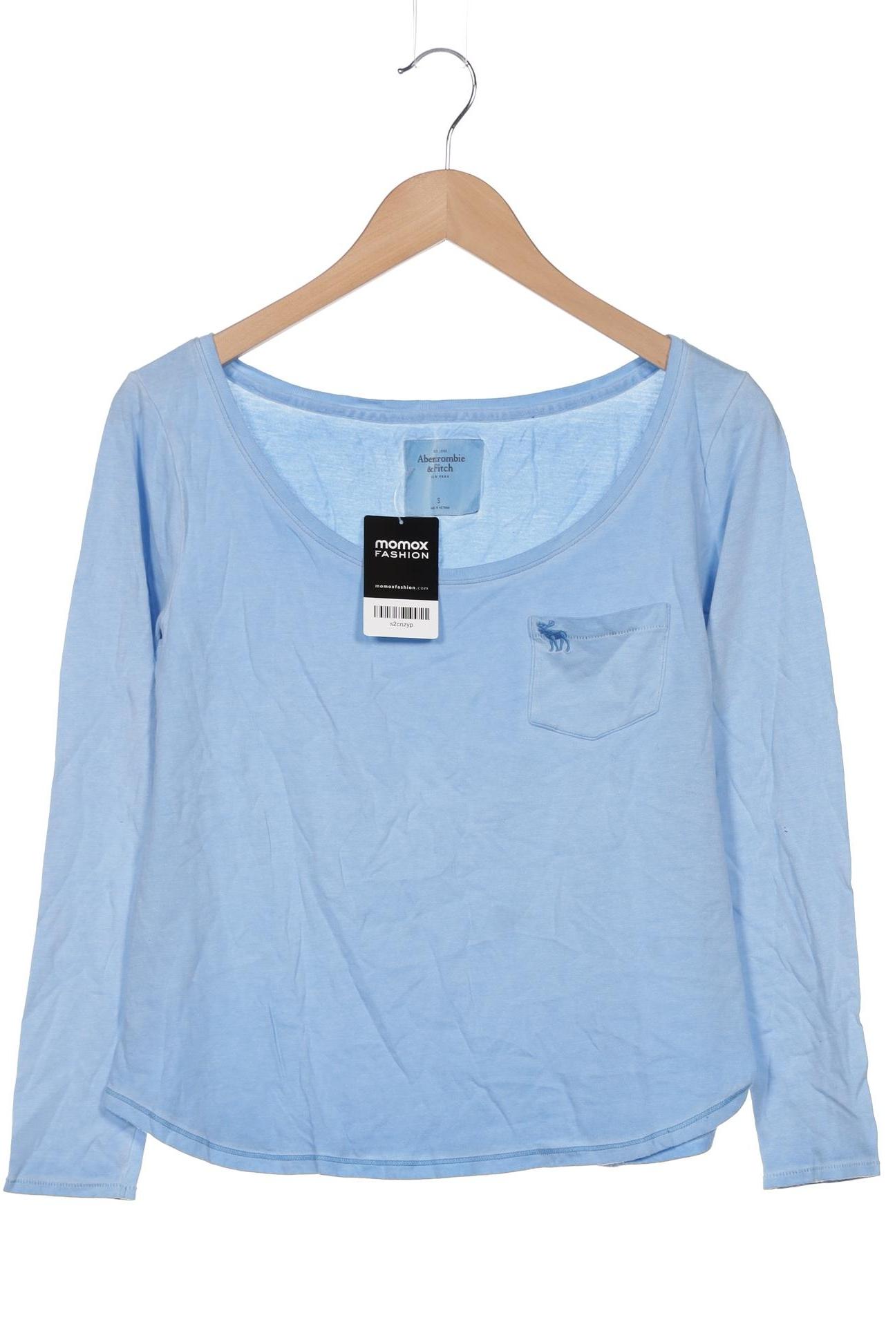 

Abercrombie & Fitch Damen Langarmshirt, blau, Gr. 36
