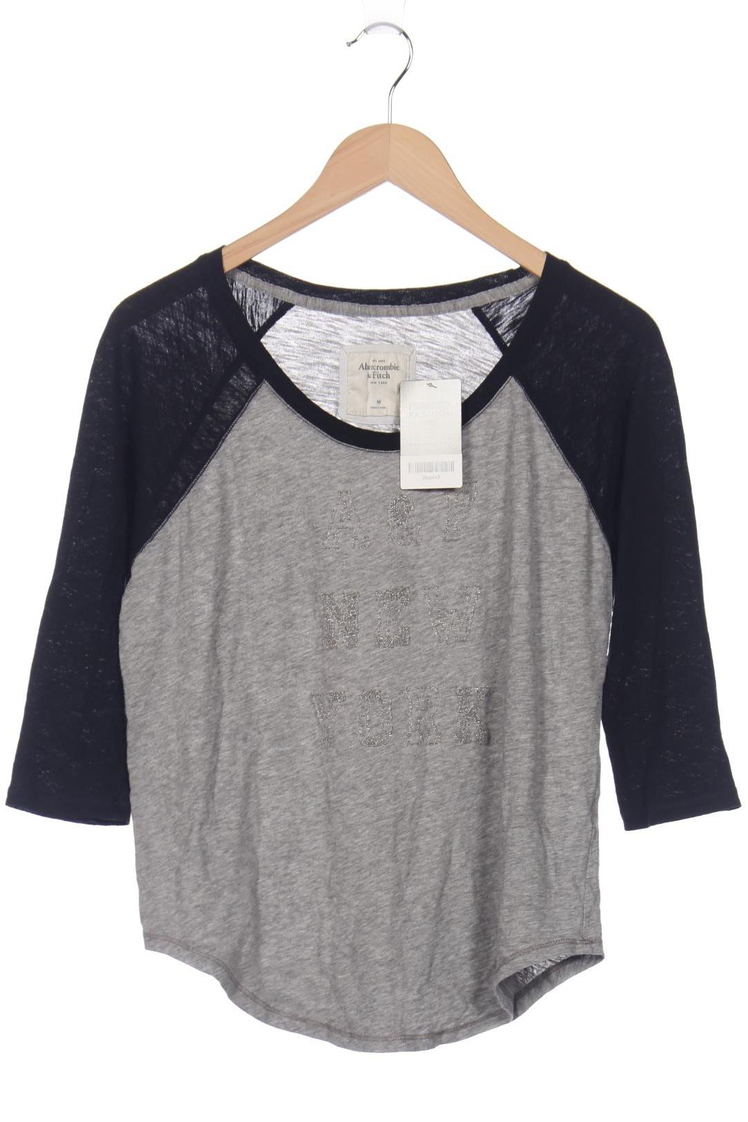 

Abercrombie & Fitch Damen Langarmshirt, grau, Gr. 38