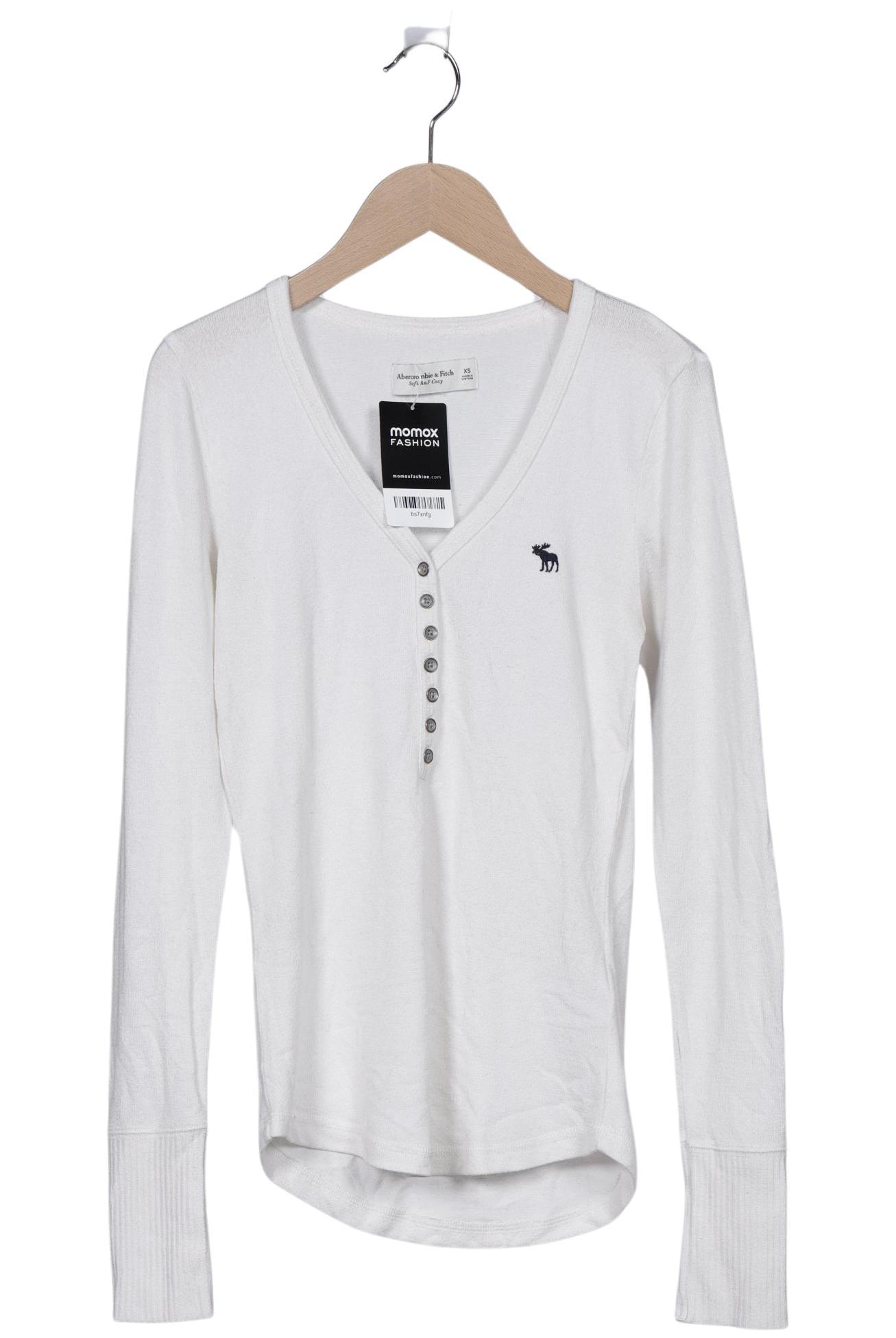 

Abercrombie & Fitch Damen Langarmshirt, weiß, Gr. 34