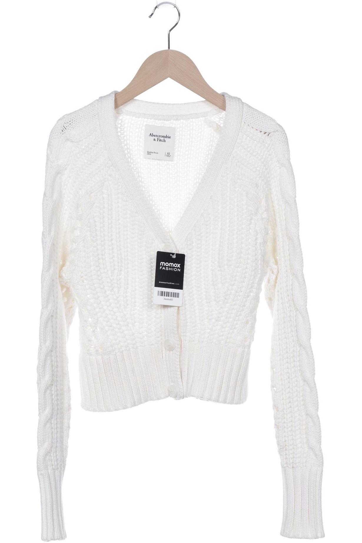 

Abercrombie & Fitch Damen Strickjacke, weiß, Gr. 34