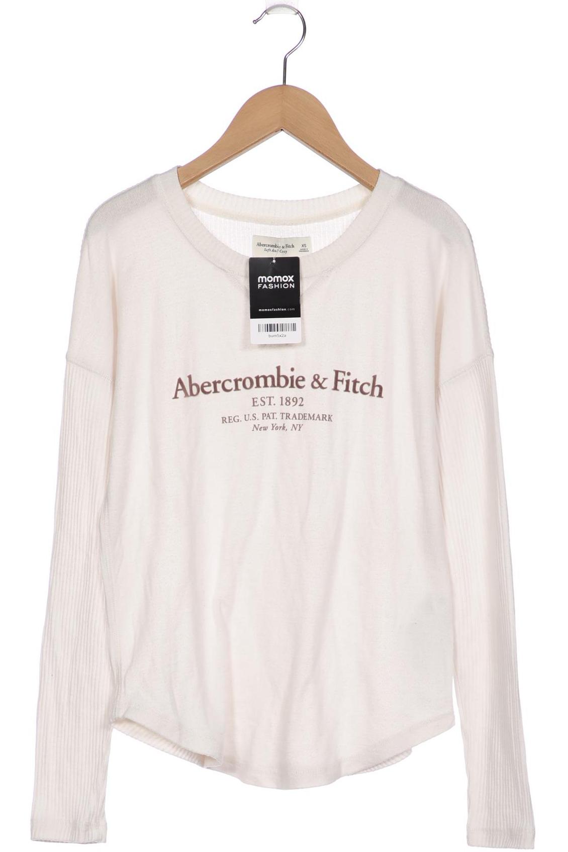 

Abercrombie & Fitch Damen Langarmshirt, weiß, Gr. 34