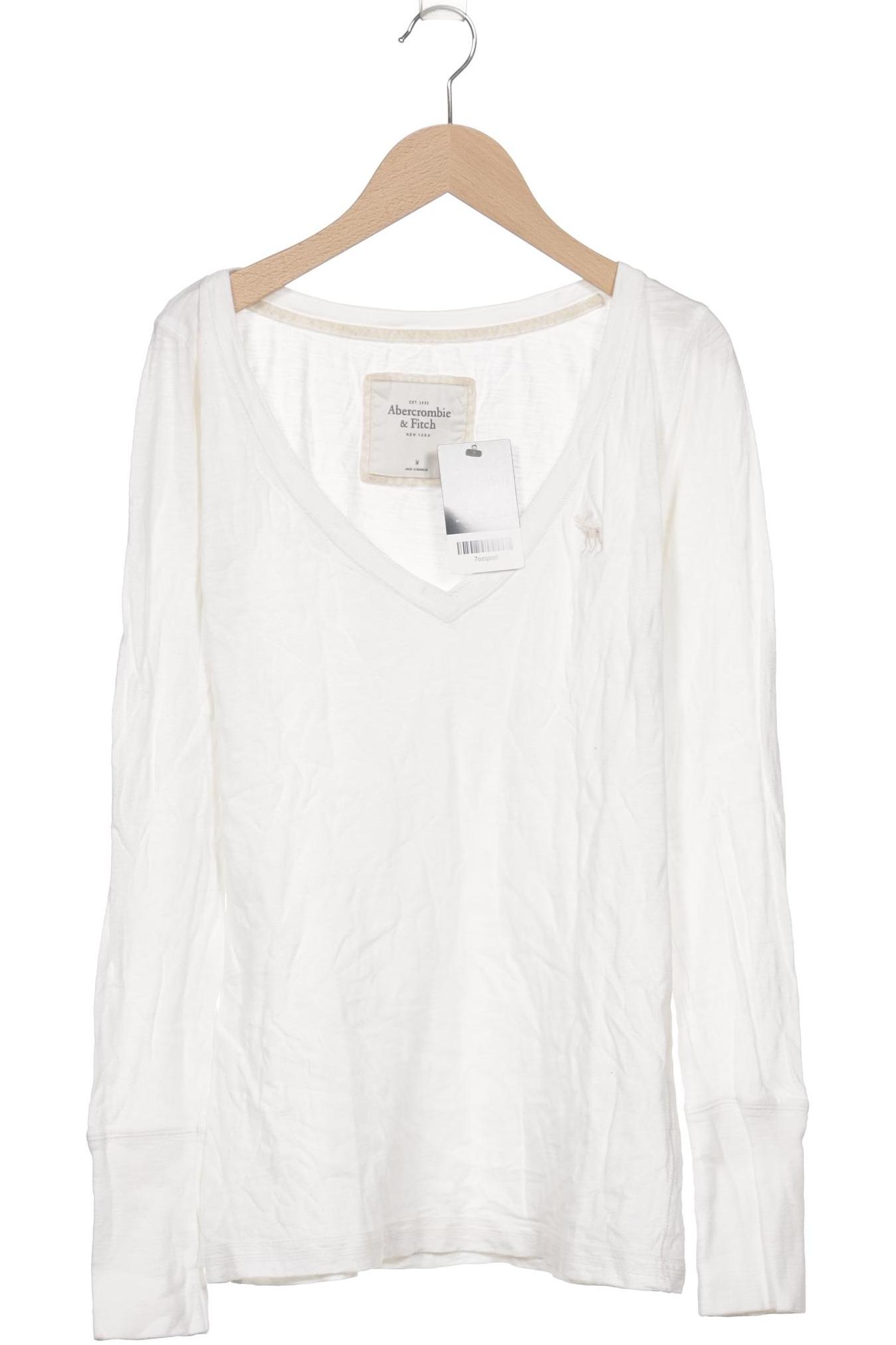 

Abercrombie & Fitch Damen Langarmshirt, weiß, Gr. 38
