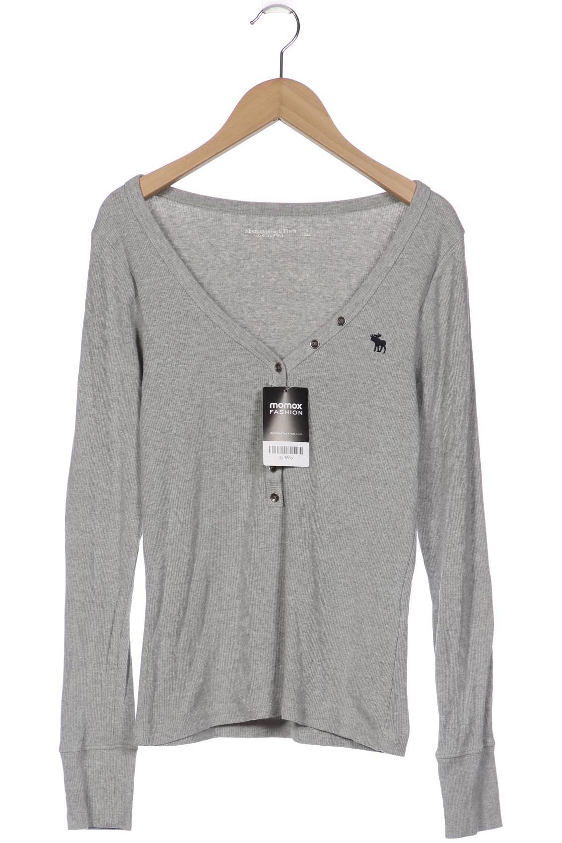 

Abercrombie & Fitch Damen Langarmshirt, grau, Gr. 36