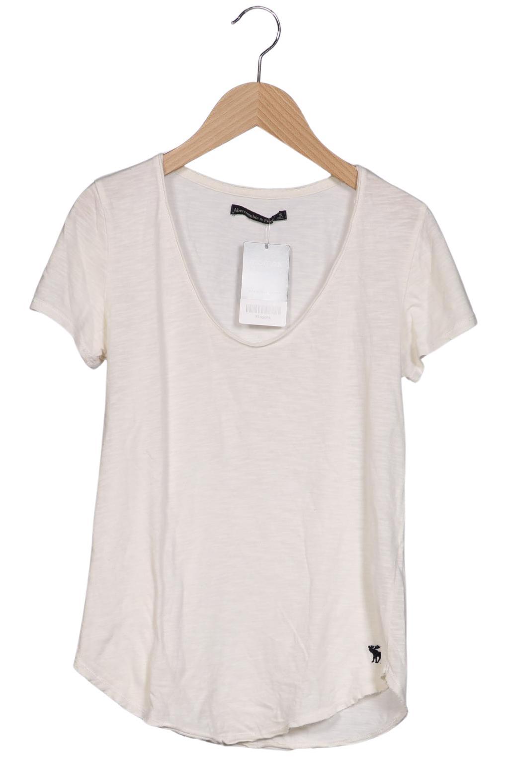 

Abercrombie & Fitch Damen T-Shirt, cremeweiß, Gr. 36
