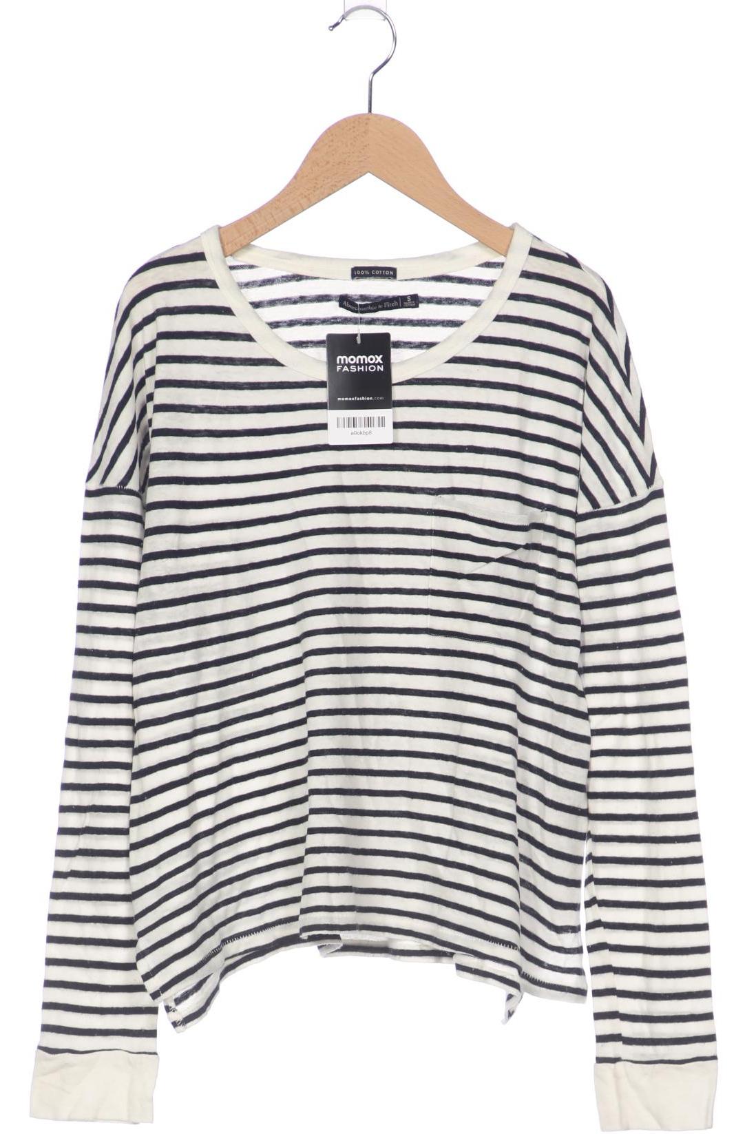 

Abercrombie & Fitch Damen Langarmshirt, weiß, Gr. 36