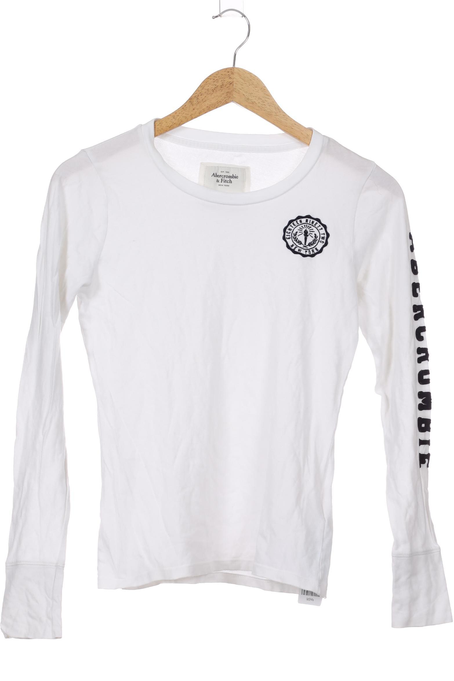 

Abercrombie & Fitch Damen Langarmshirt, weiß, Gr. 38