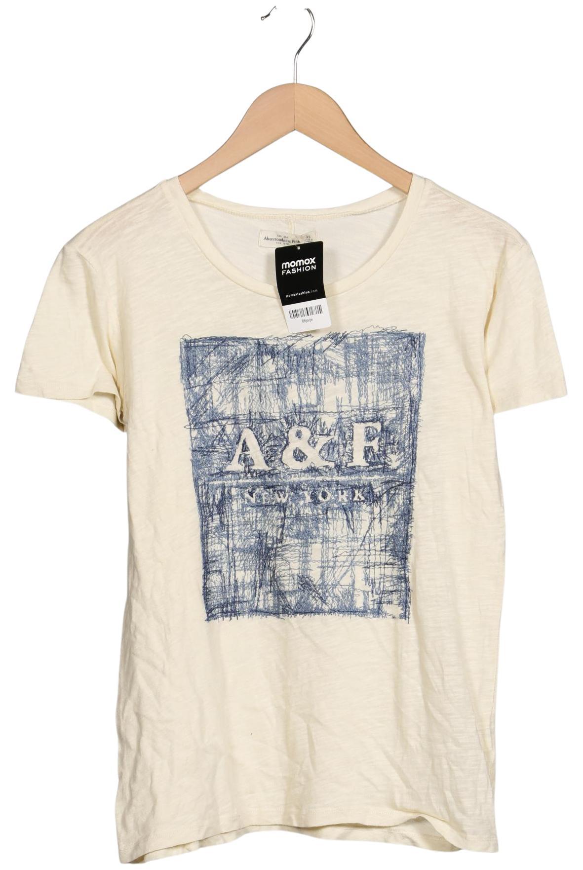 

Abercrombie & Fitch Damen T-Shirt, cremeweiß, Gr. 34