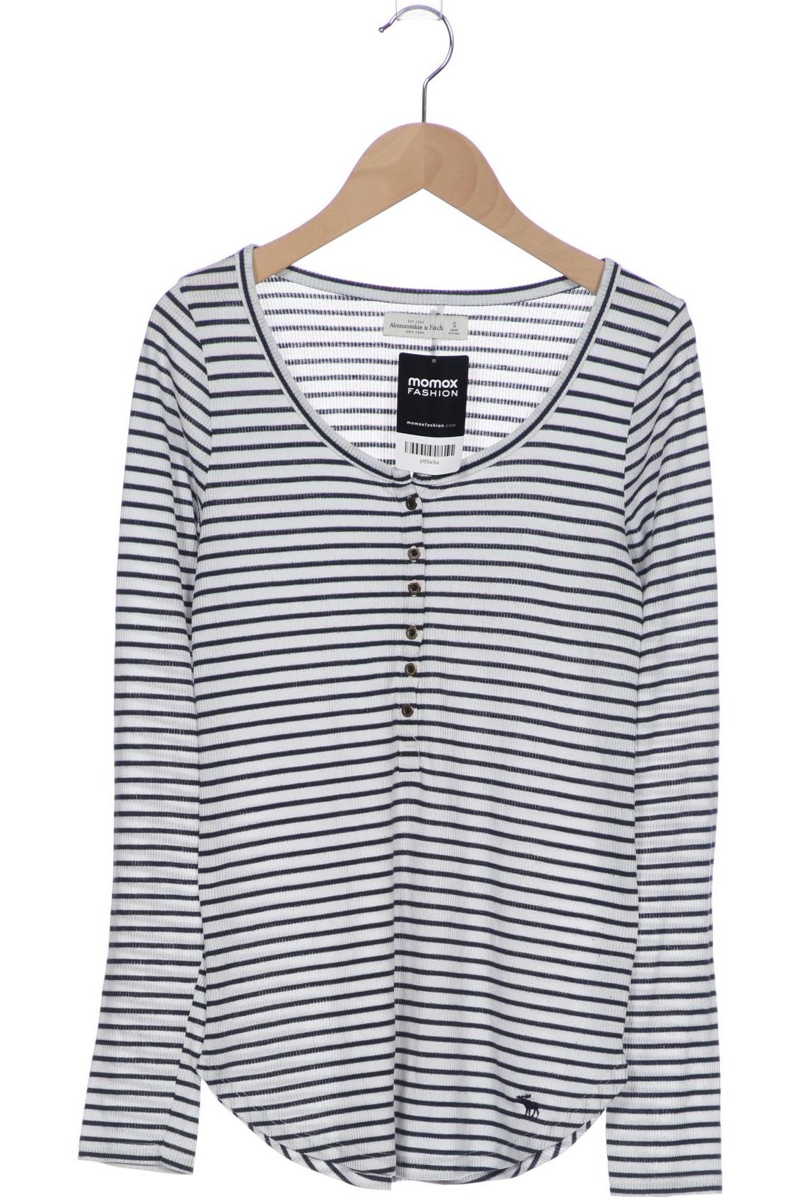 

Abercrombie & Fitch Damen Langarmshirt, weiß, Gr. 36
