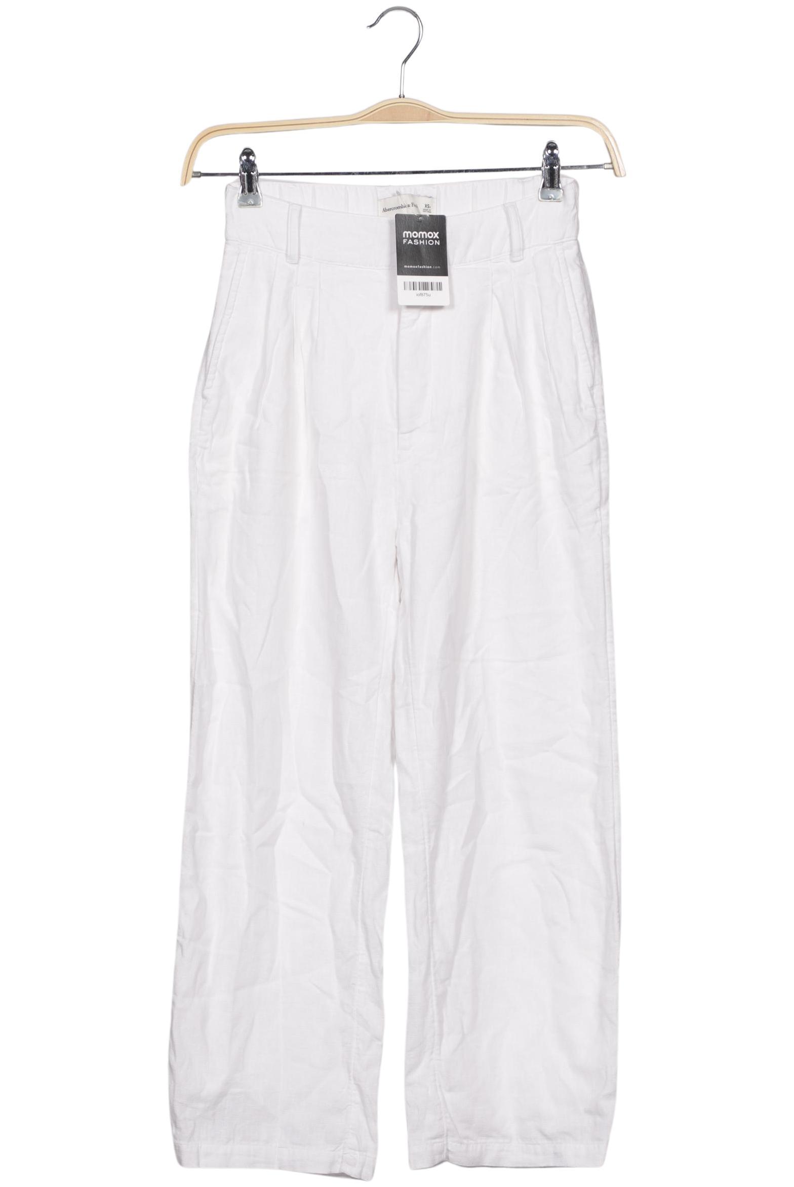 

Abercrombie & Fitch Damen Stoffhose, weiß, Gr. 0