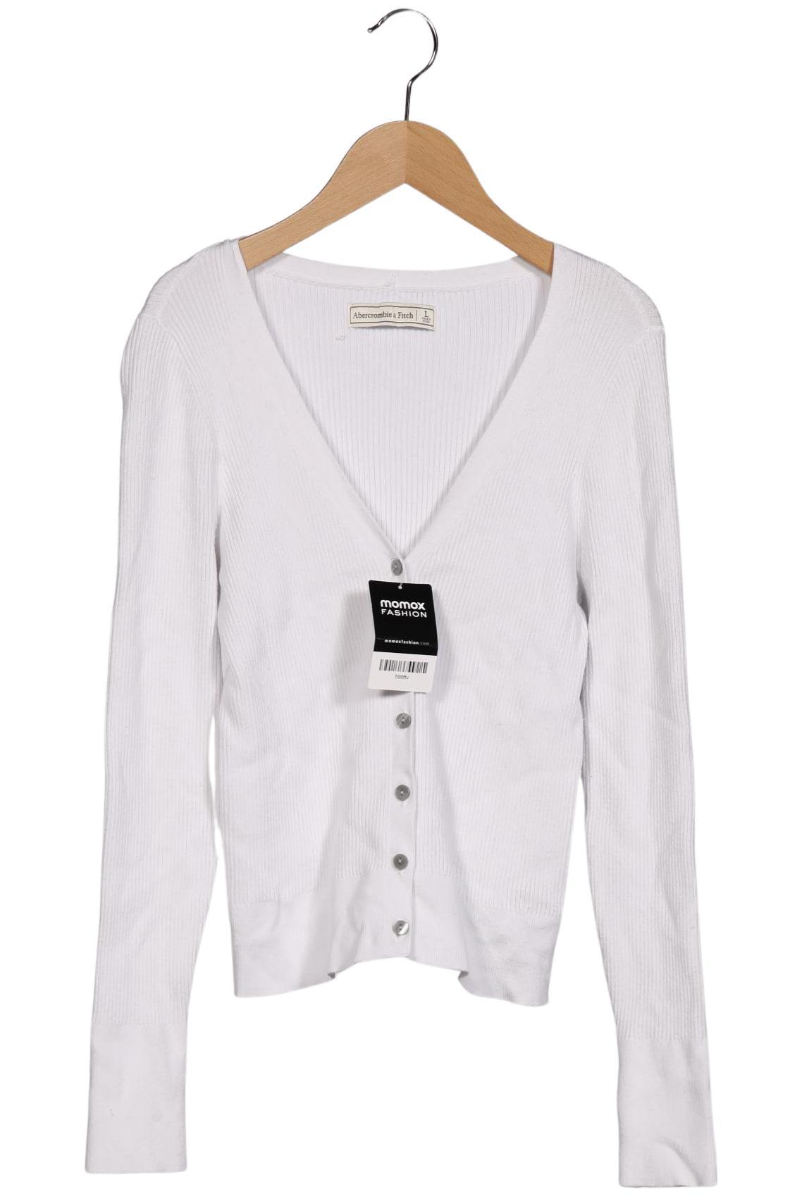 

Abercrombie & Fitch Damen Strickjacke, weiß, Gr. 42