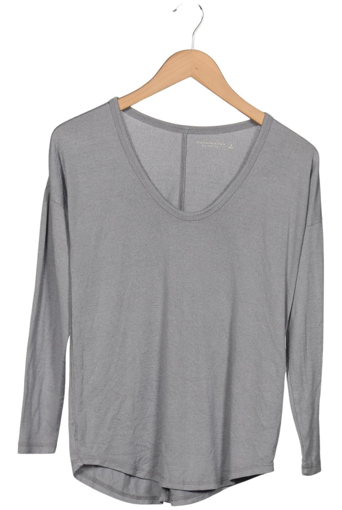 

Abercrombie & Fitch Damen Langarmshirt, grau, Gr. 36