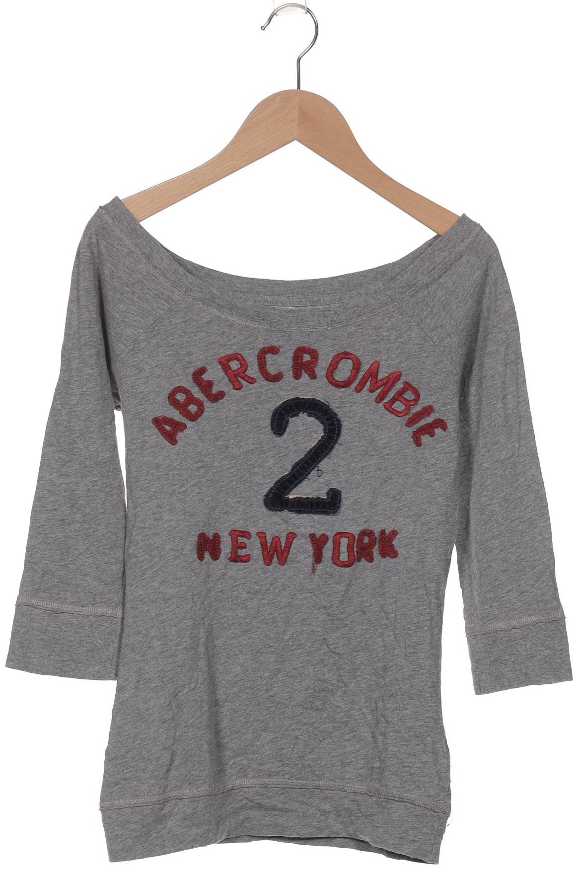 

Abercrombie & Fitch Damen Langarmshirt, grau, Gr. 38