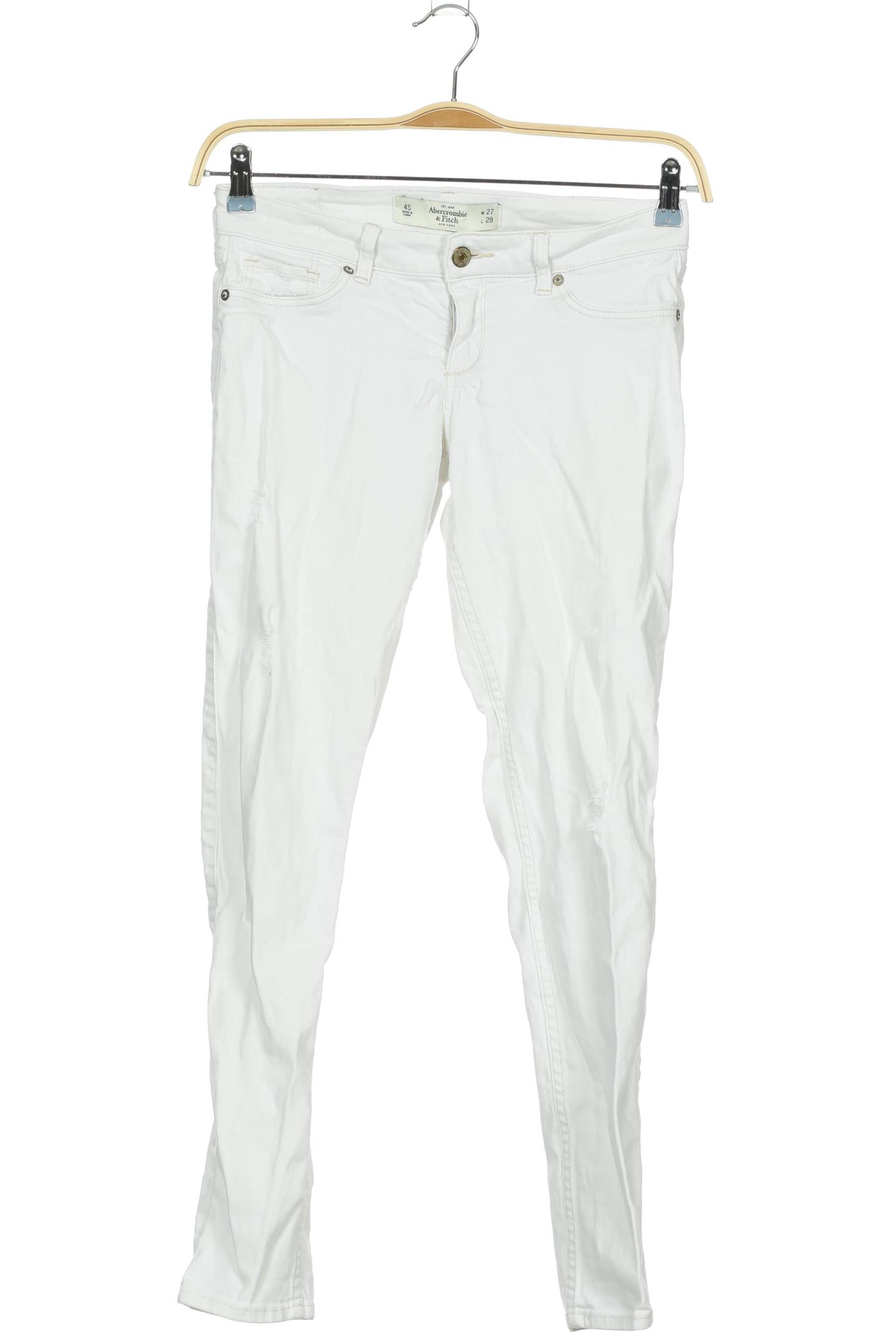

Abercrombie & Fitch Damen Jeans, weiß, Gr. 27