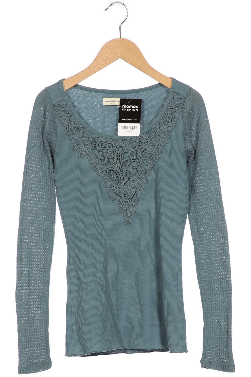 

Abercrombie & Fitch Damen Langarmshirt, blau, Gr. 36