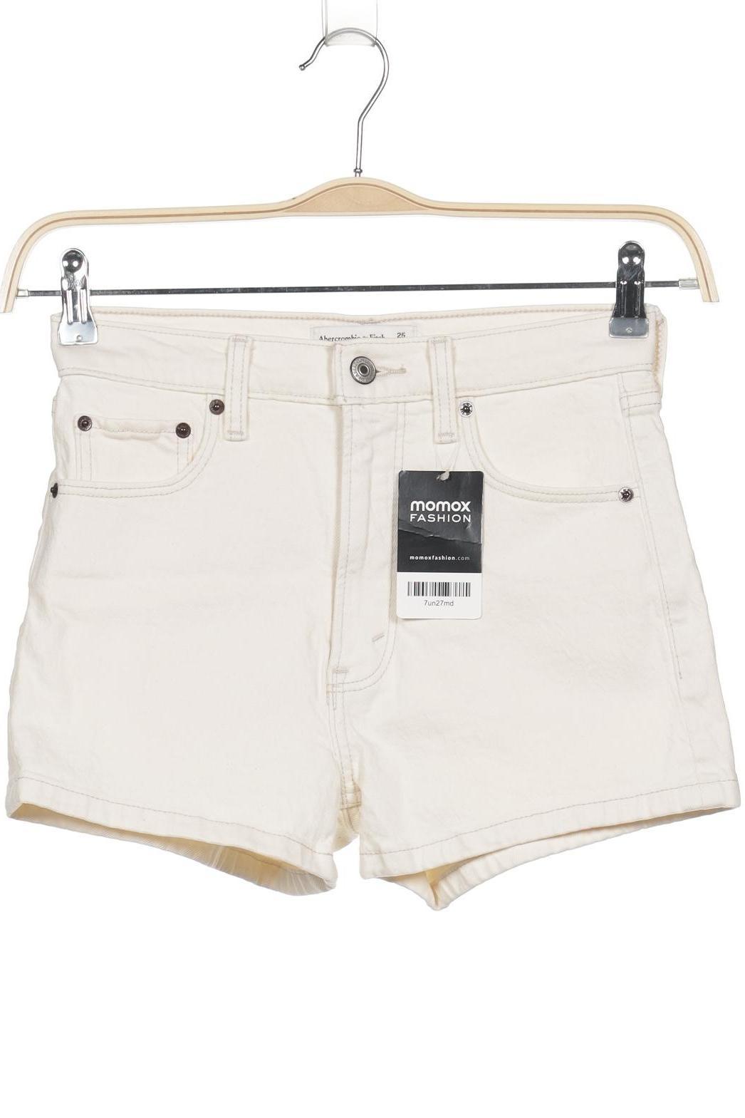 

Abercrombie & Fitch Damen Shorts, cremeweiß, Gr. 25