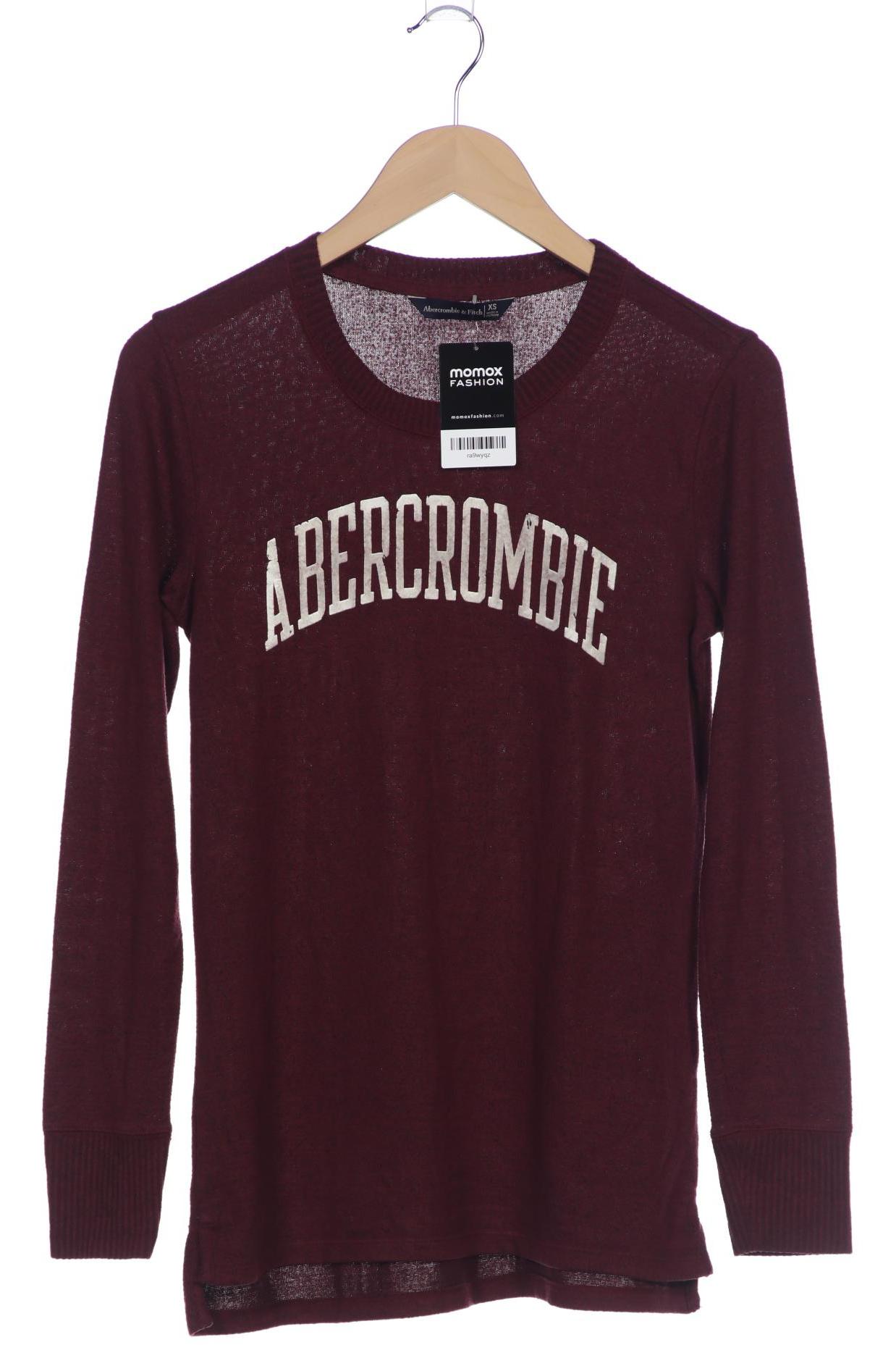 

Abercrombie & Fitch Damen Langarmshirt, bordeaux, Gr. 34