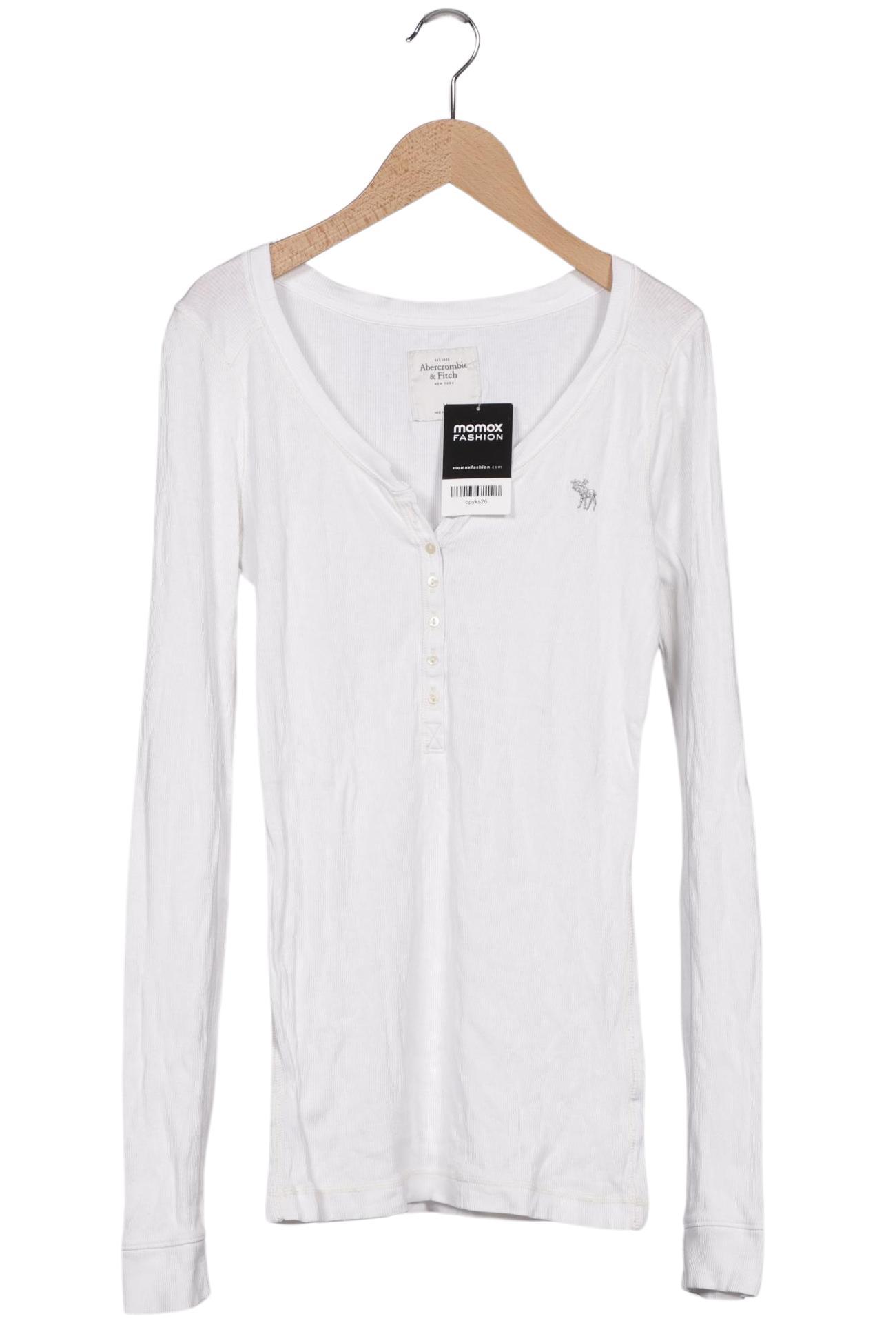 

Abercrombie & Fitch Damen Langarmshirt, weiß, Gr. 38