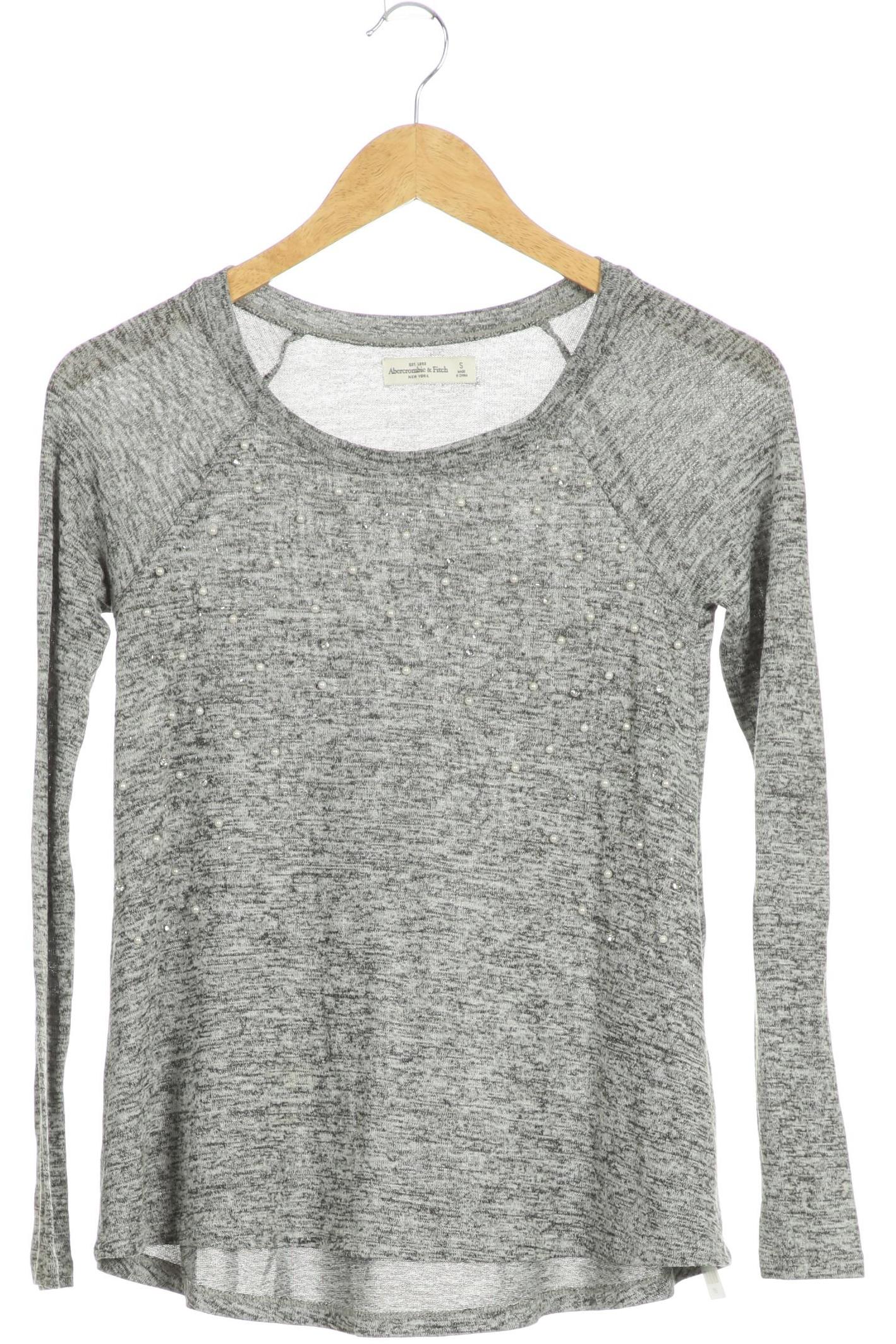 

Abercrombie & Fitch Damen Langarmshirt, grau, Gr. 36