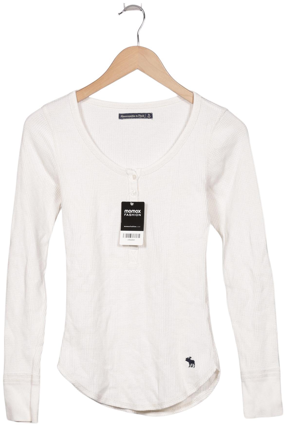 

Abercrombie & Fitch Damen Langarmshirt, weiß, Gr. 36