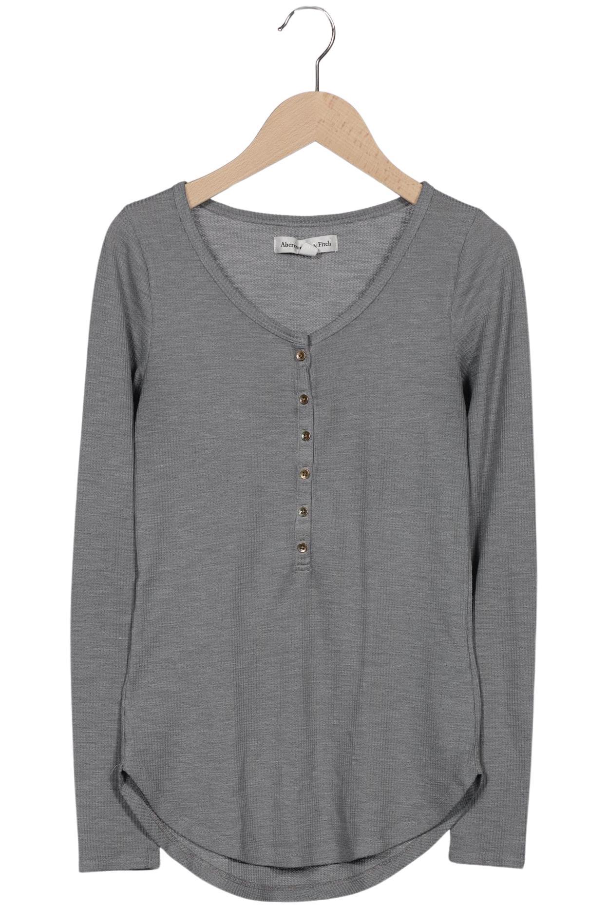 

Abercrombie & Fitch Damen Langarmshirt, grau, Gr. 36