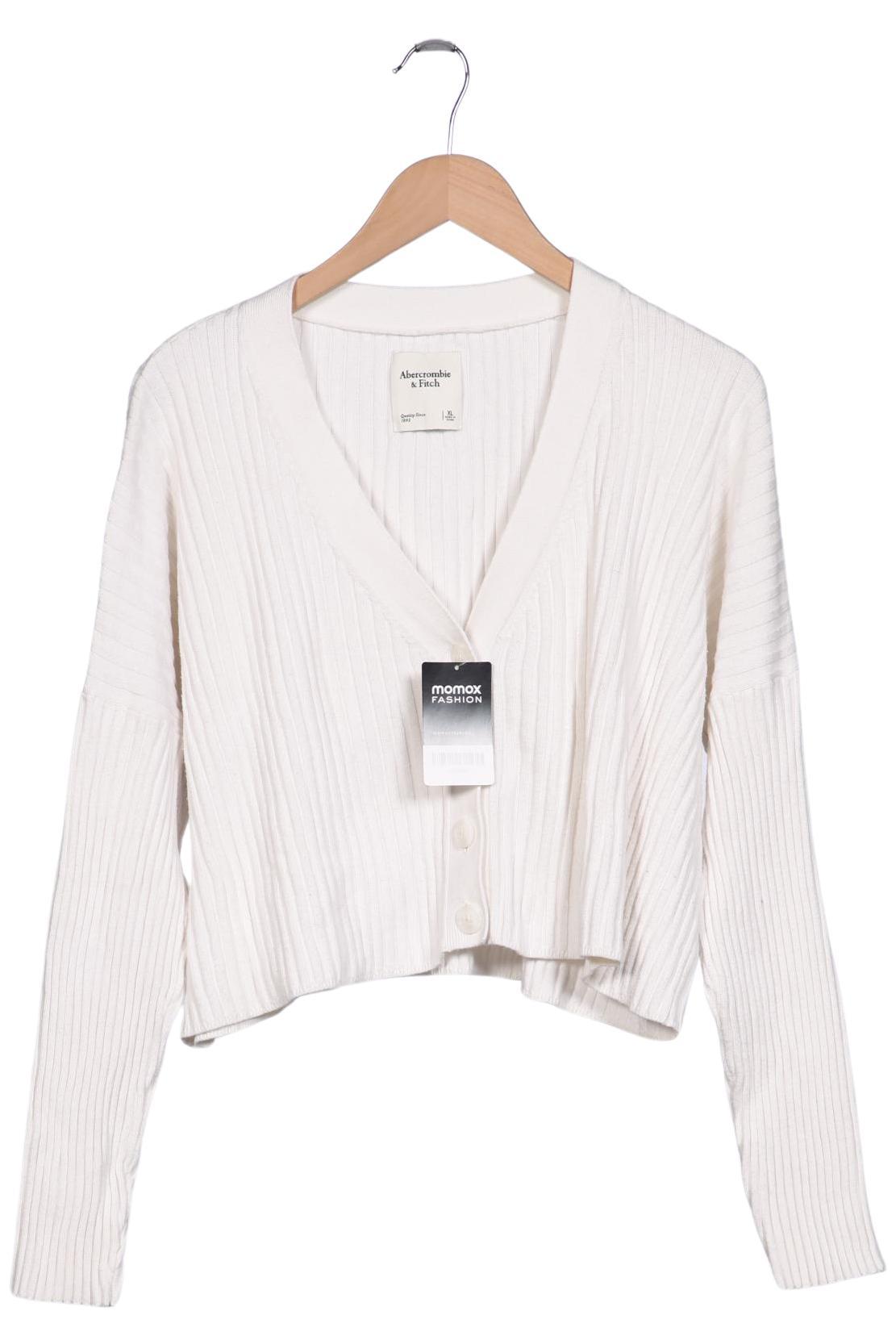 

Abercrombie & Fitch Damen Strickjacke, weiß, Gr. 44