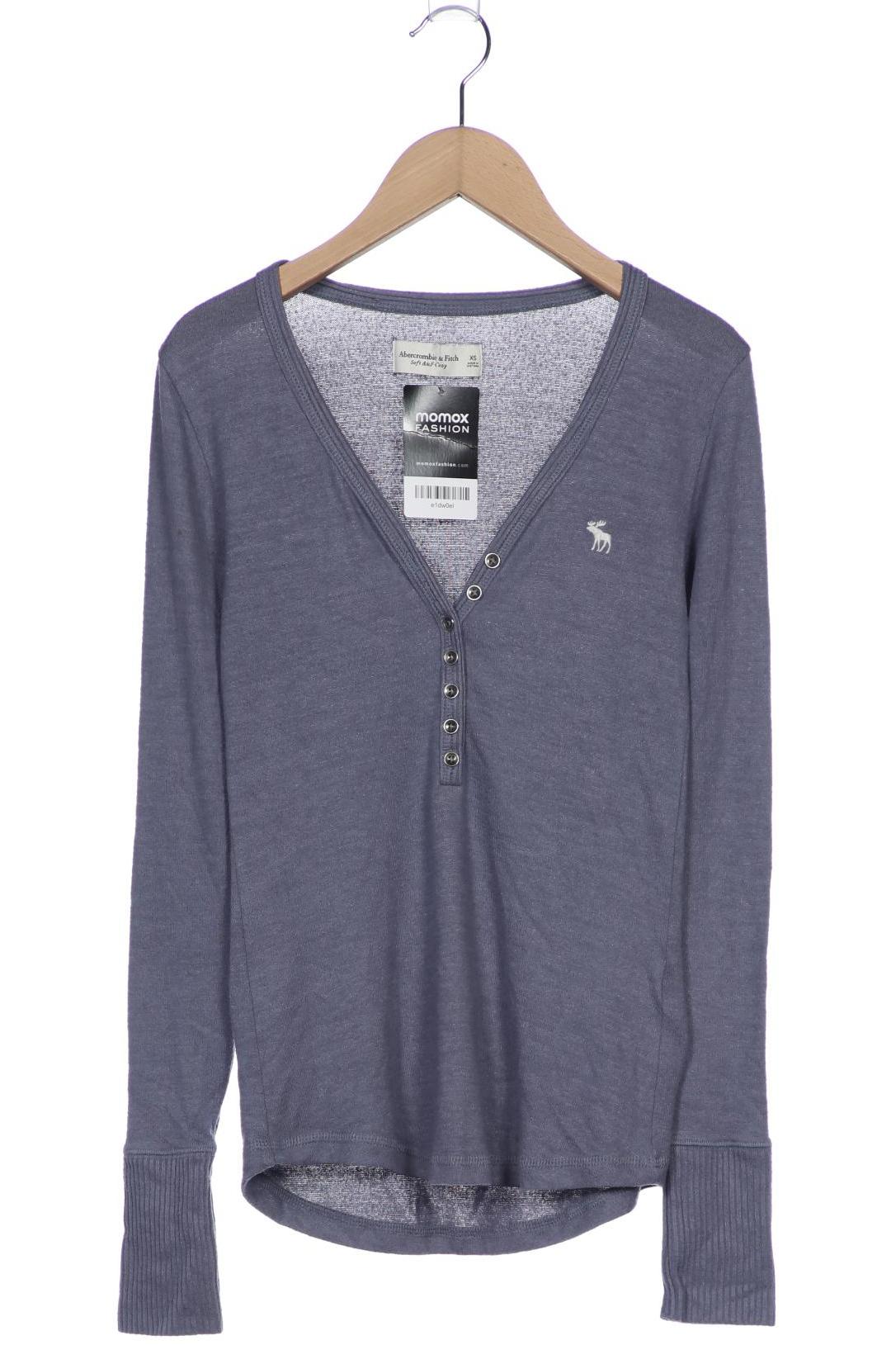 

Abercrombie & Fitch Damen Langarmshirt, blau, Gr. 34