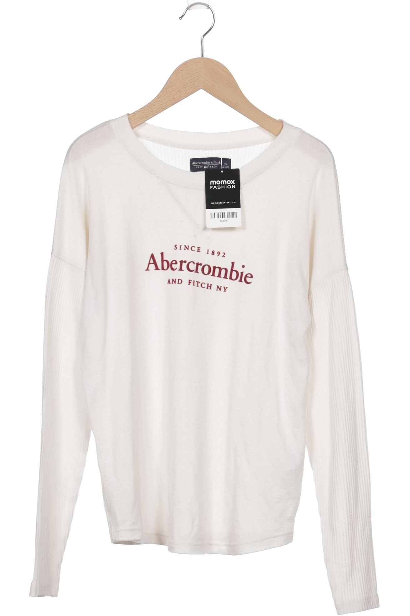 

Abercrombie & Fitch Damen Langarmshirt, weiß, Gr. 36