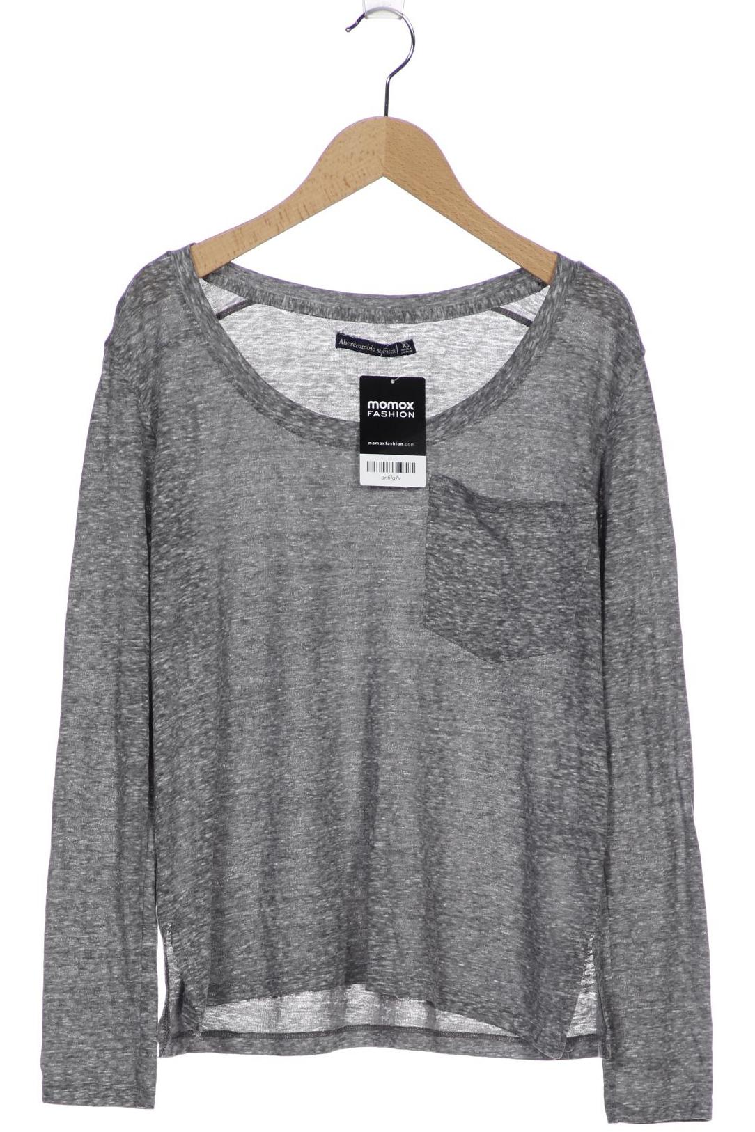 

Abercrombie & Fitch Damen Langarmshirt, grau, Gr. 34