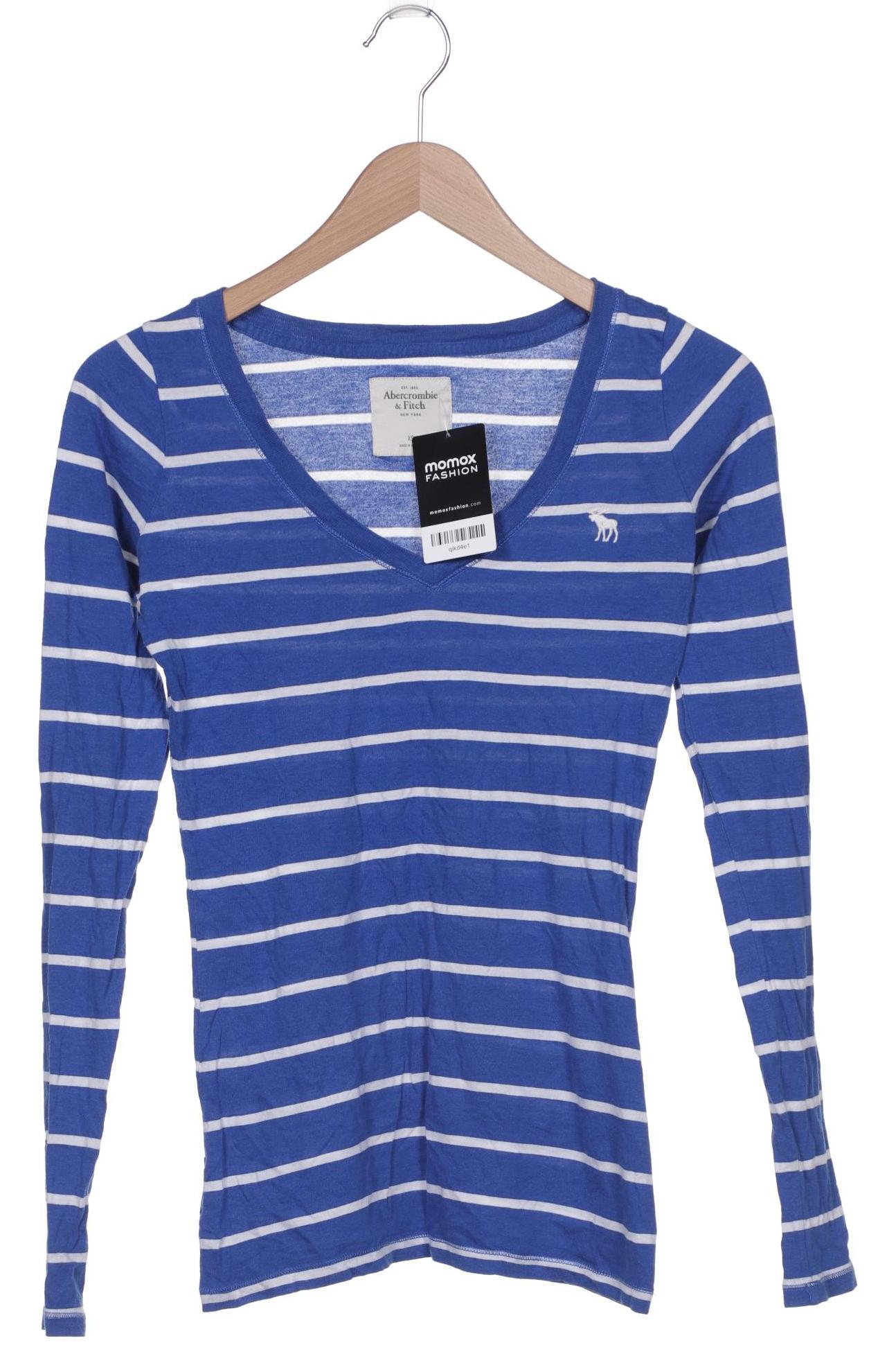 

Abercrombie & Fitch Damen Langarmshirt, blau, Gr. 34