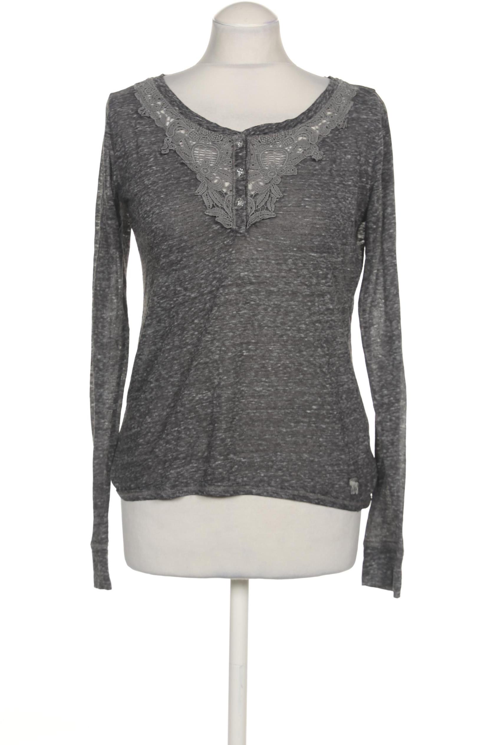 

Abercrombie & Fitch Damen Langarmshirt, grau, Gr. 38