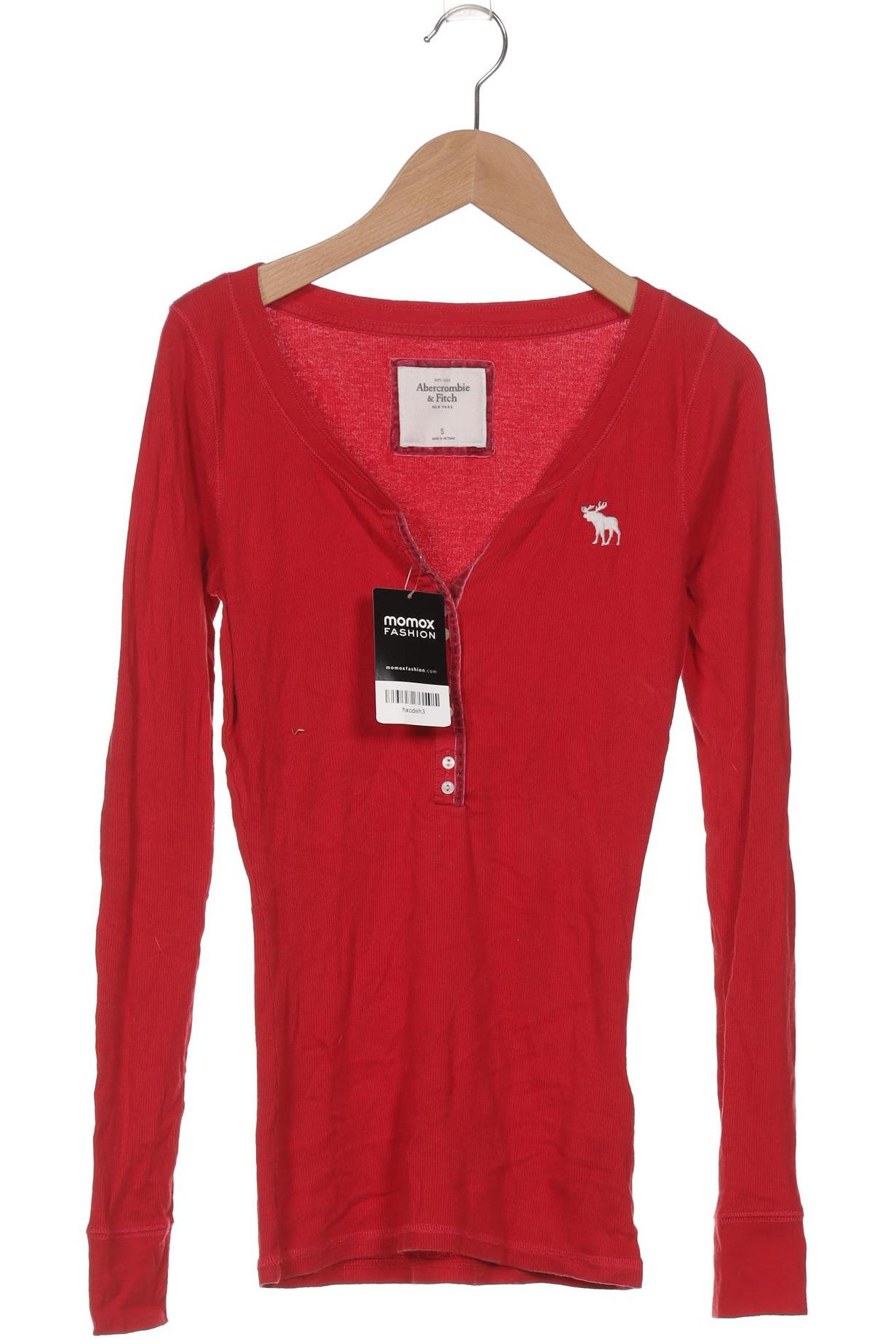 

Abercrombie & Fitch Damen Langarmshirt, rot, Gr. 36