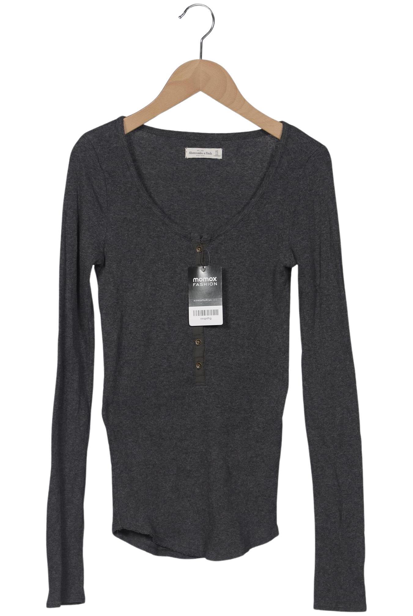 

Abercrombie & Fitch Damen Langarmshirt, grau, Gr. 34