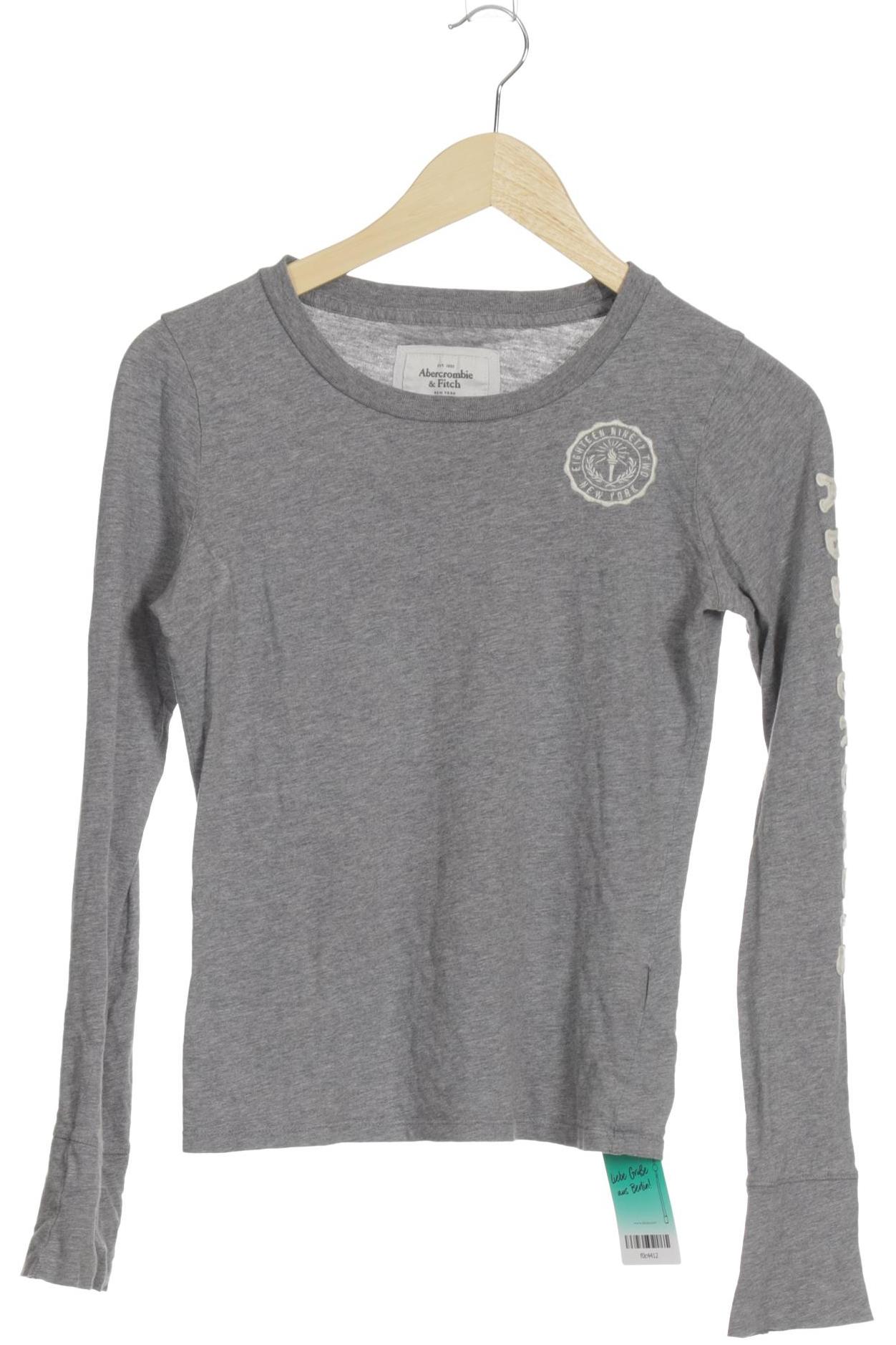

Abercrombie & Fitch Damen Langarmshirt, grau, Gr. 36