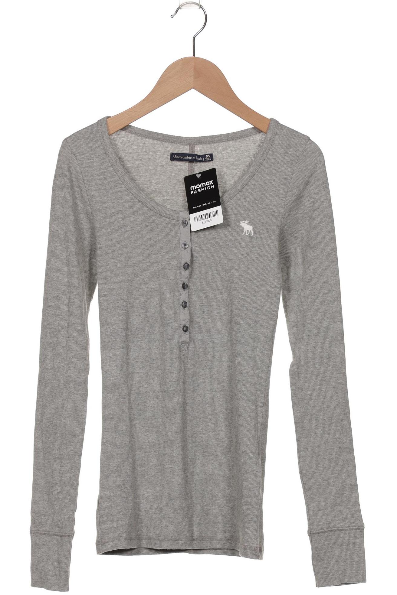

Abercrombie & Fitch Damen Langarmshirt, grau, Gr. 34