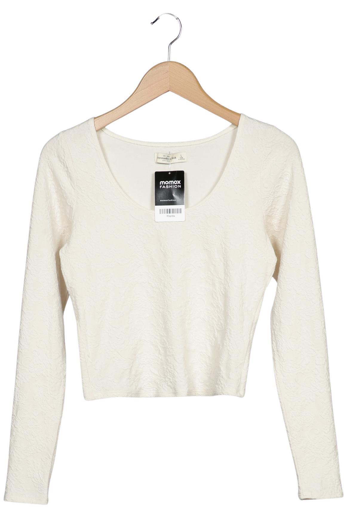 

Abercrombie & Fitch Damen Langarmshirt, cremeweiß, Gr. 42