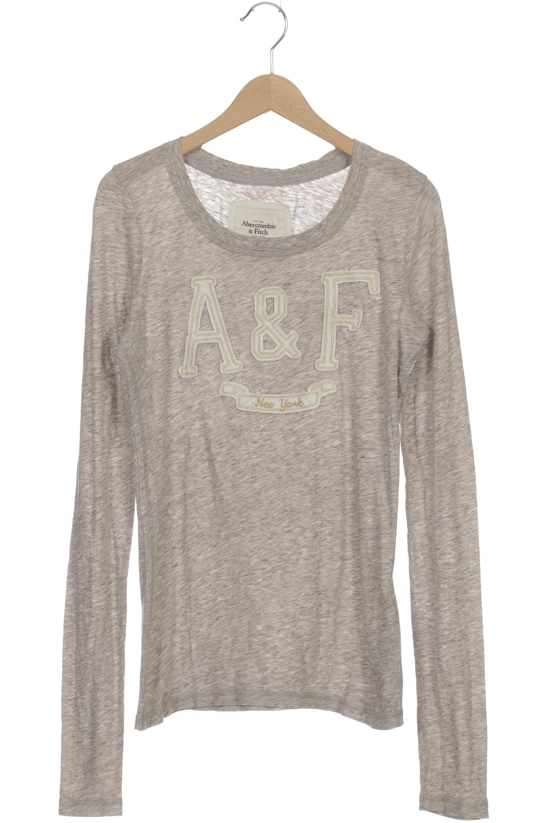 

Abercrombie & Fitch Damen Langarmshirt, grau, Gr. 36