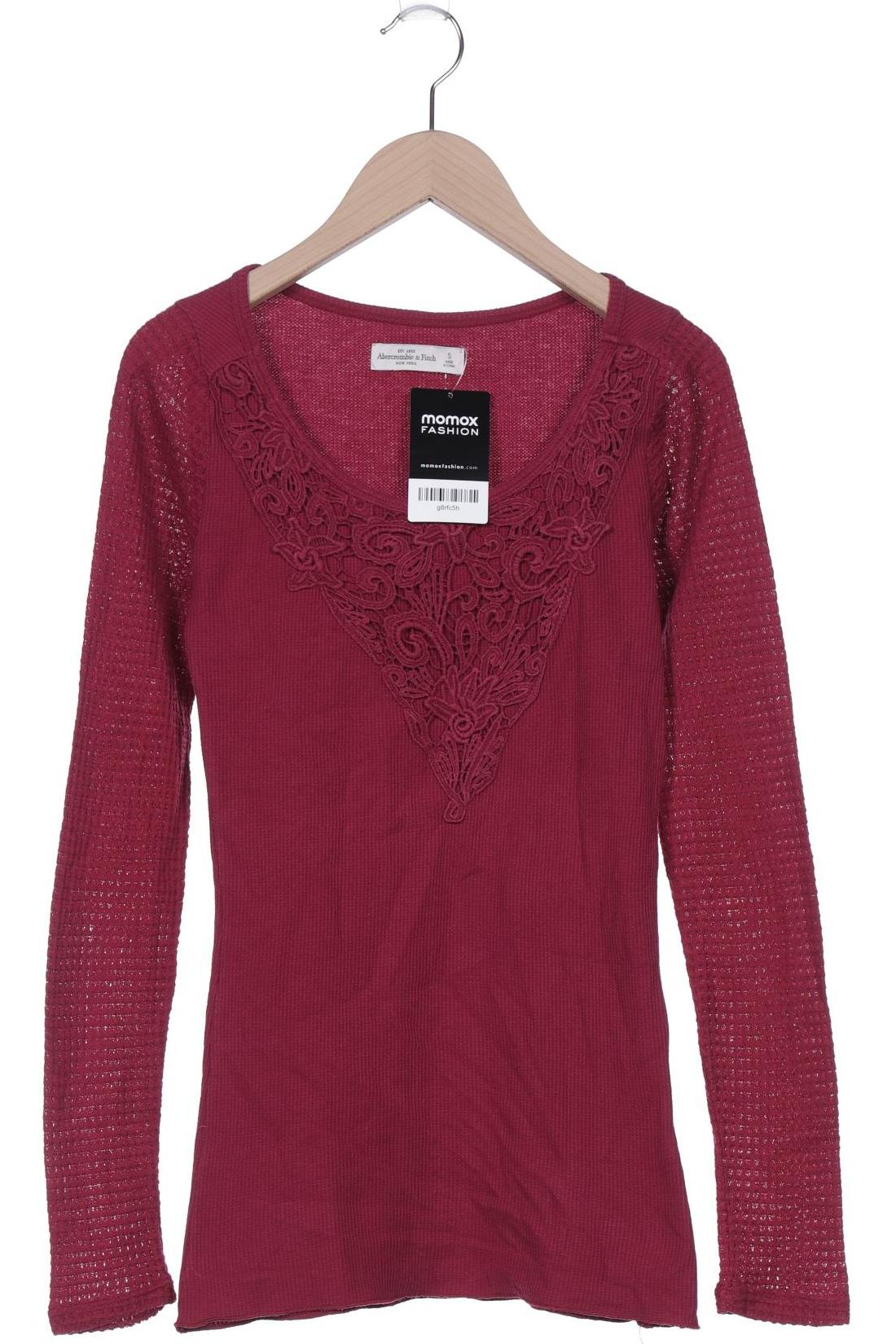 

Abercrombie & Fitch Damen Langarmshirt, bordeaux, Gr. 36
